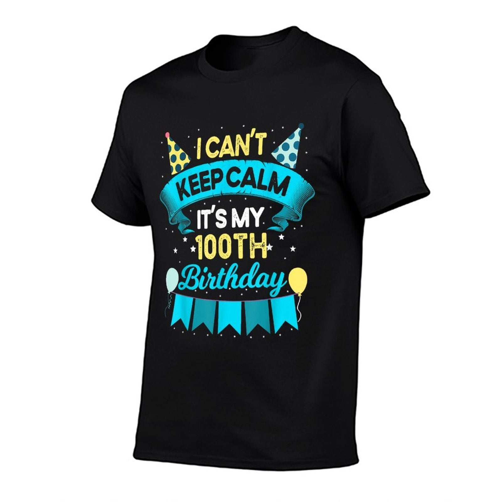 100 Year Old Men Women Birthday Gift It's My 100th Birthday  Ribbed Collar T-Shirt