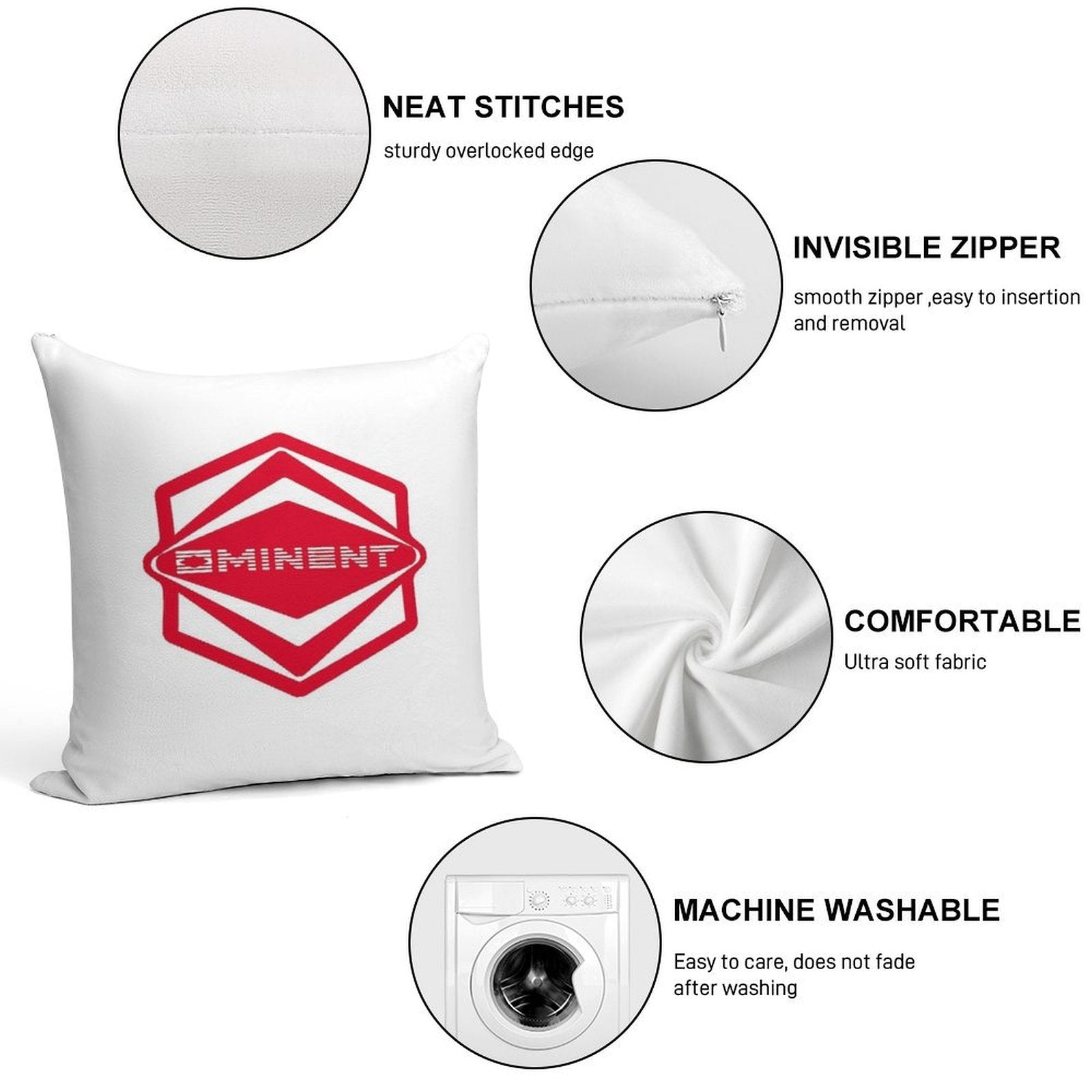 Grounded Ominent Soft Skin-Friendly Throw Pillow