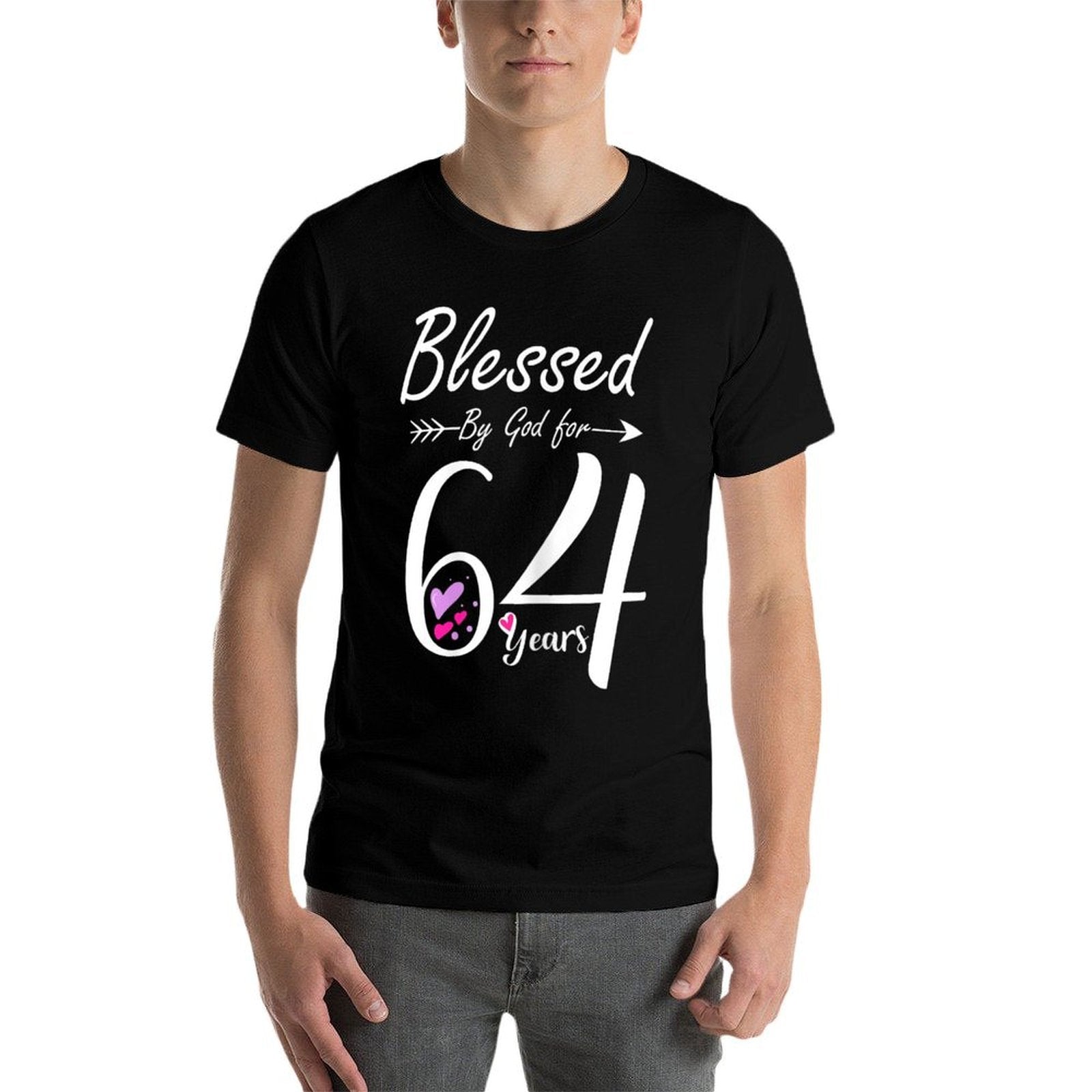 64th Birthday Gift And Blessed for 64 Years Birthday  Cotton T-Shirt