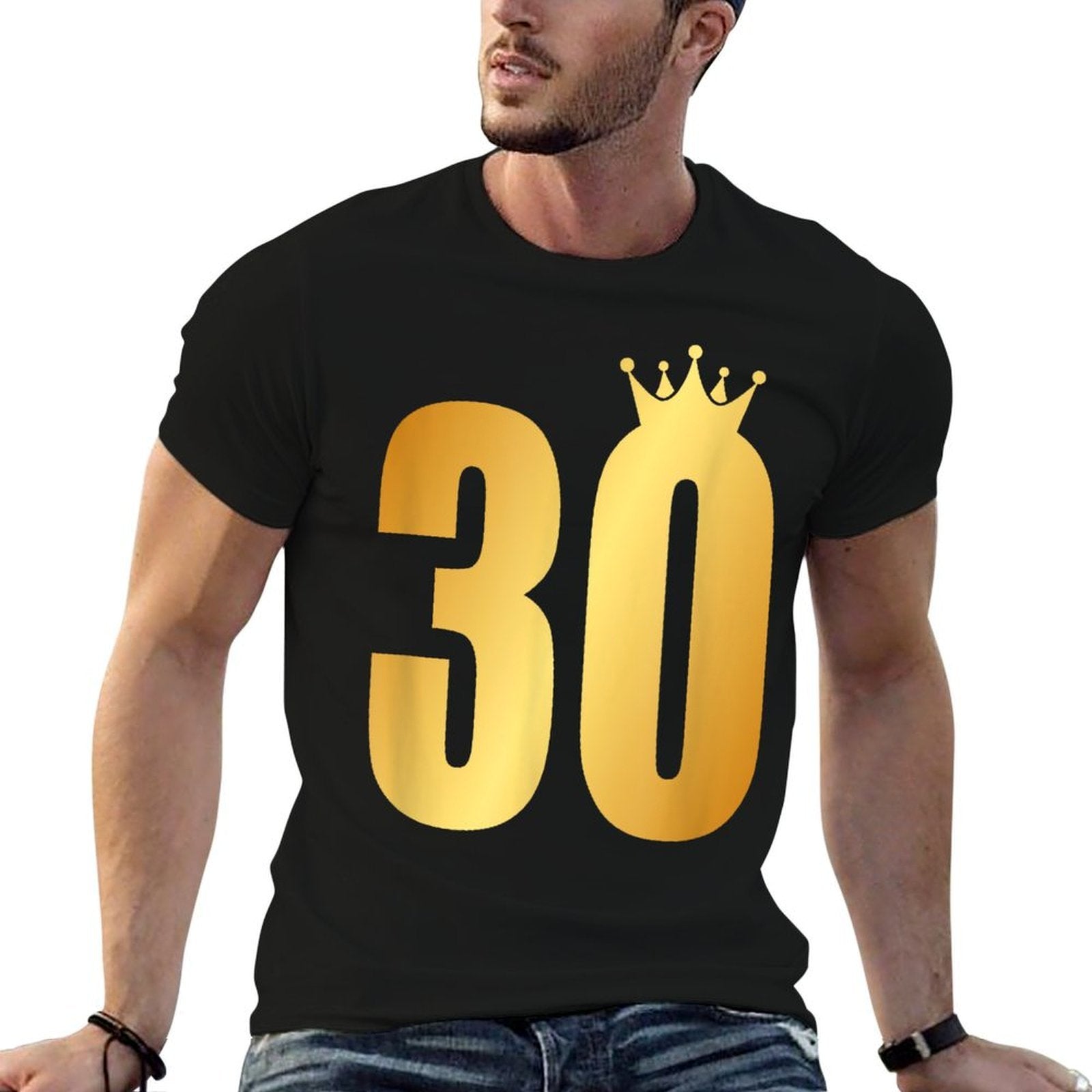 30th Birthday King Queen Crown  Cotton T-Shirt