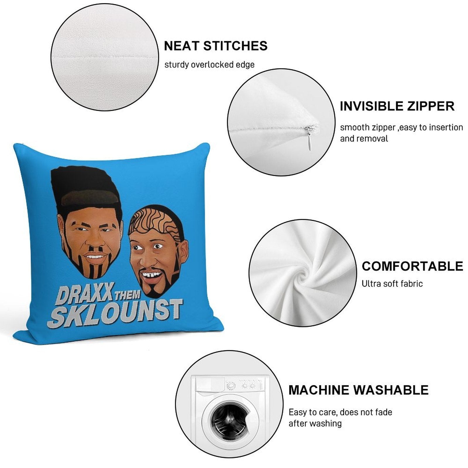 Key & Peele Draxx Them Sklounst Soft Warmth Comfort Throw Pillow