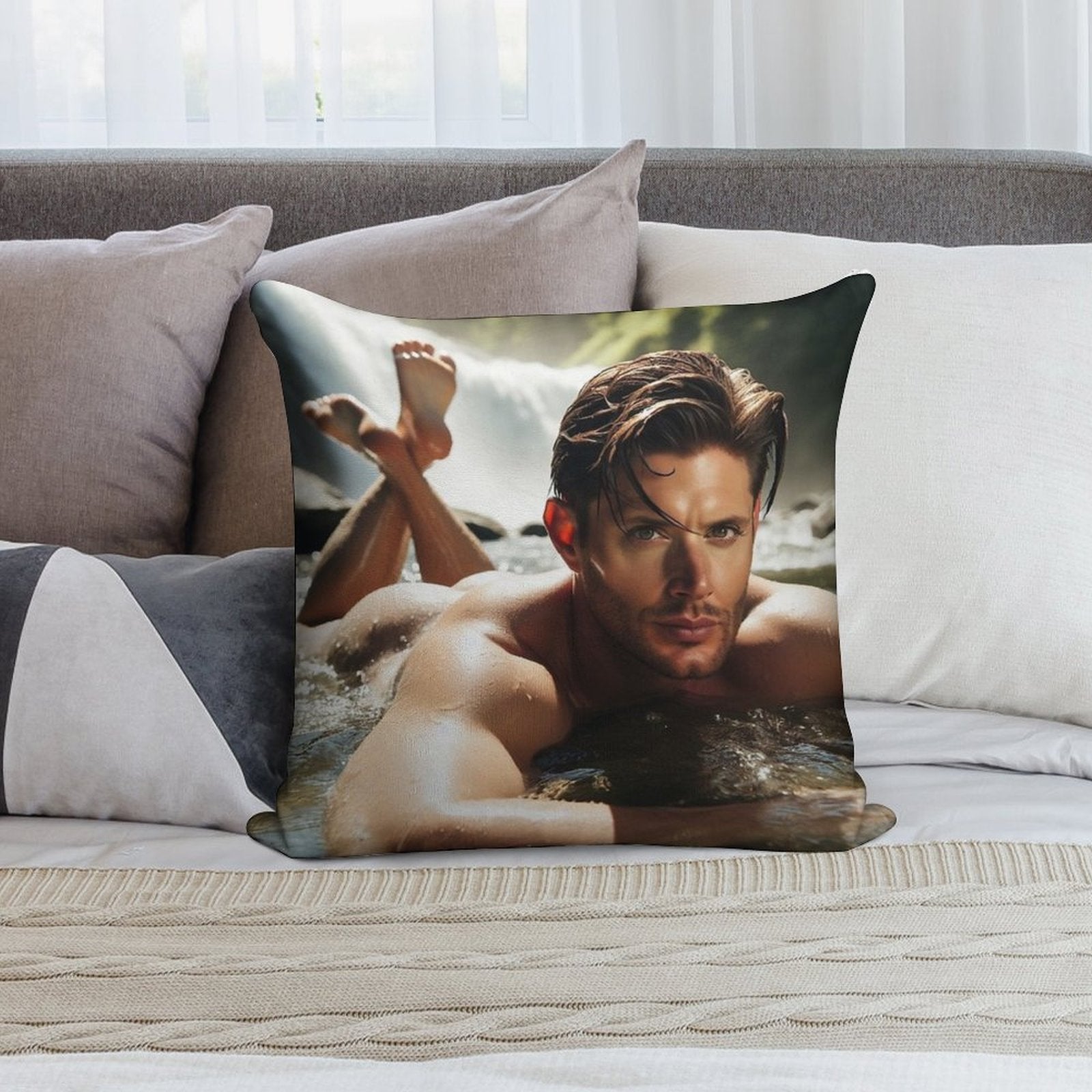 Jensen Ackles Soft Warmth Comfort Throw Pillow