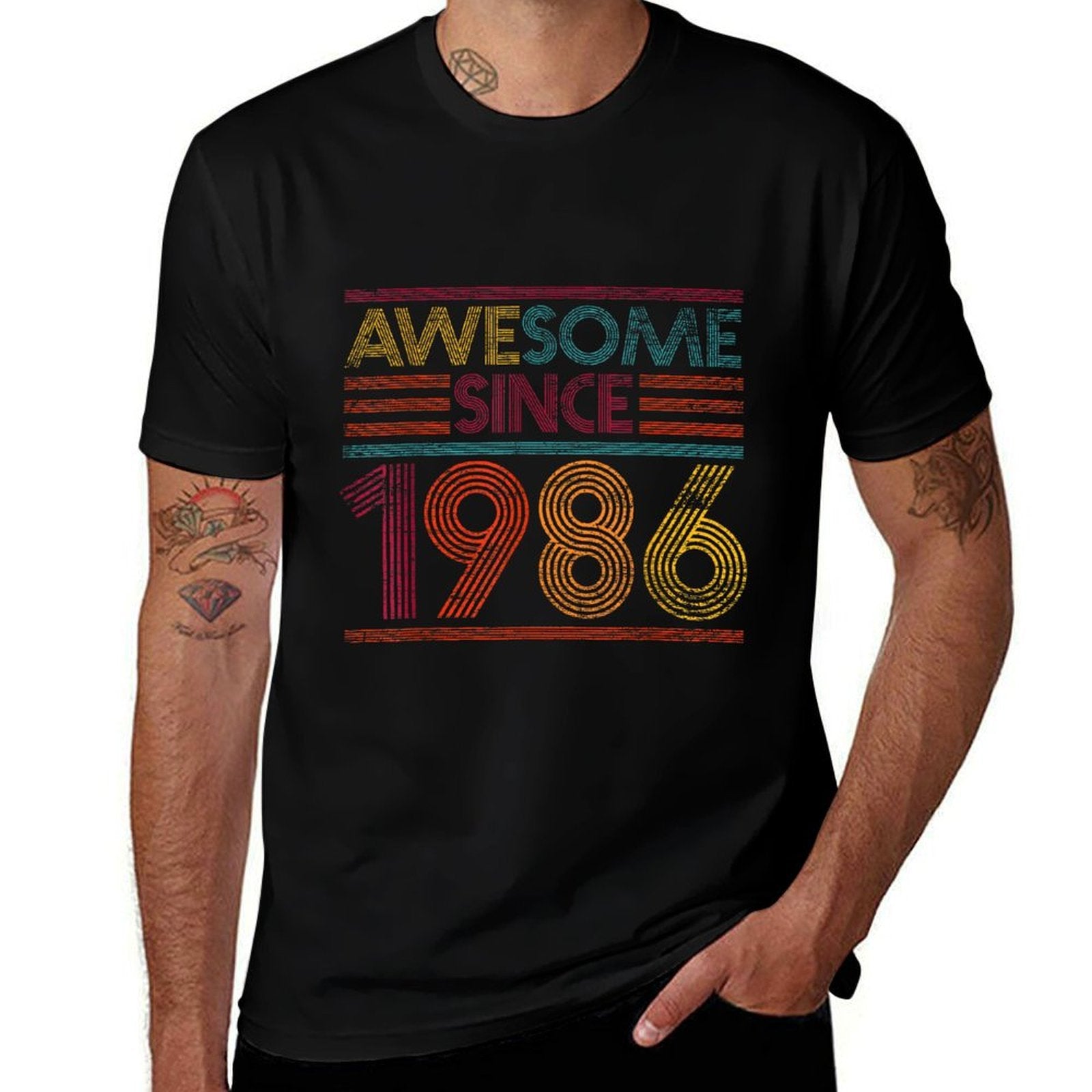 38th Birthday Gifts Retro - Awesome Since 1986  Easy-care T-Shirt