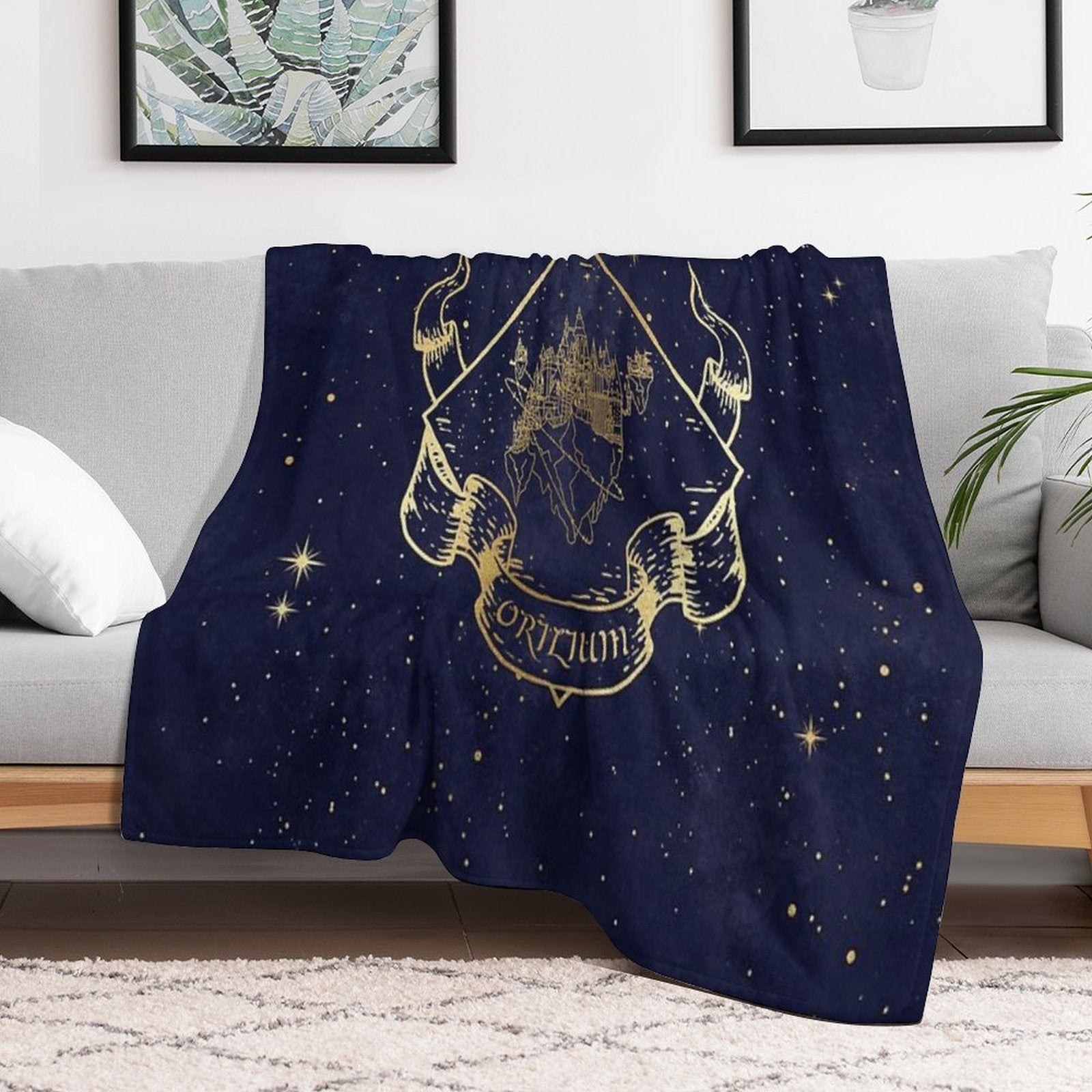 Orilium in Blue Gift-ready Throw Blanket