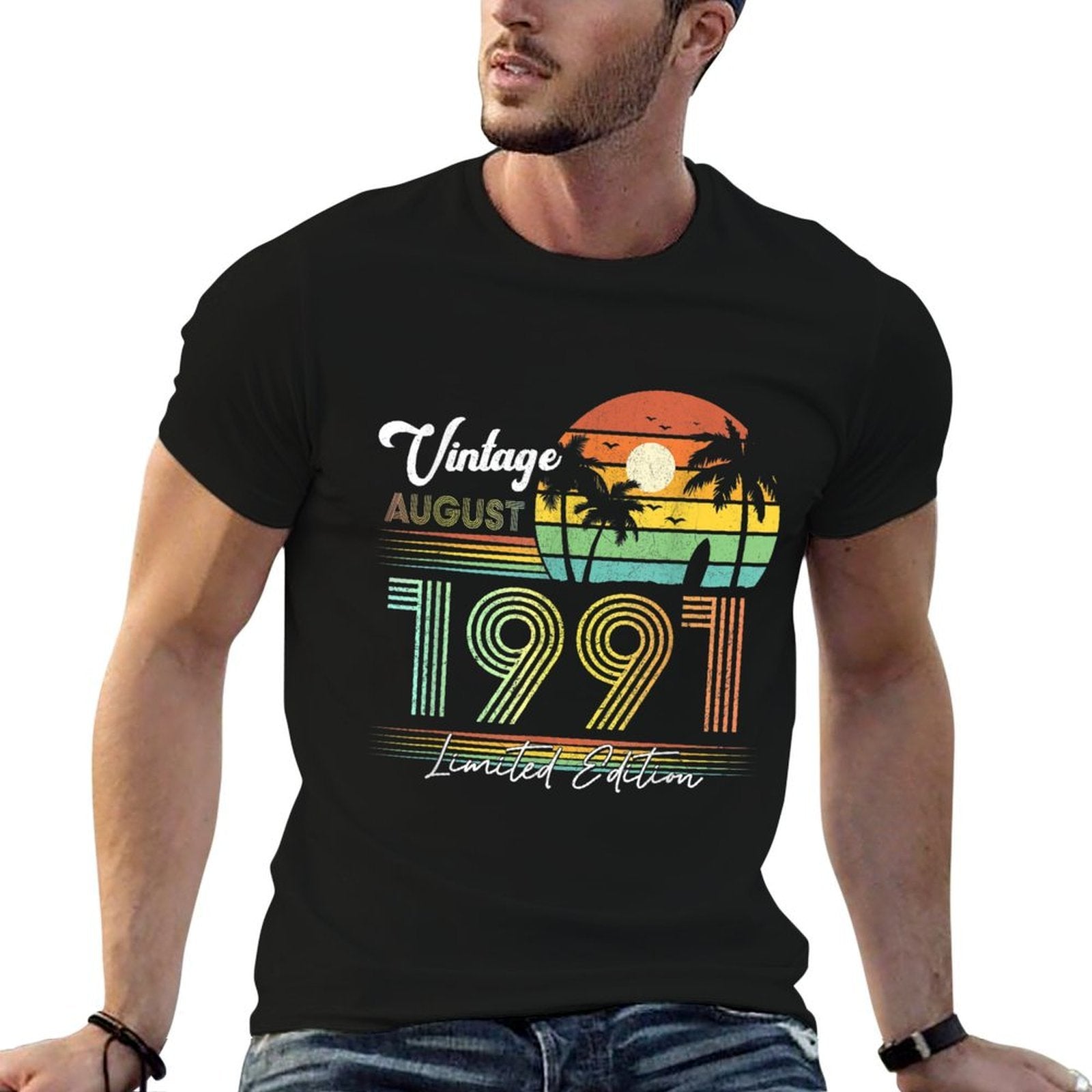 30 Yrs Old Vintage August 1991 Limited Edition 30th Birthday  Graphic-printed T-Shirt