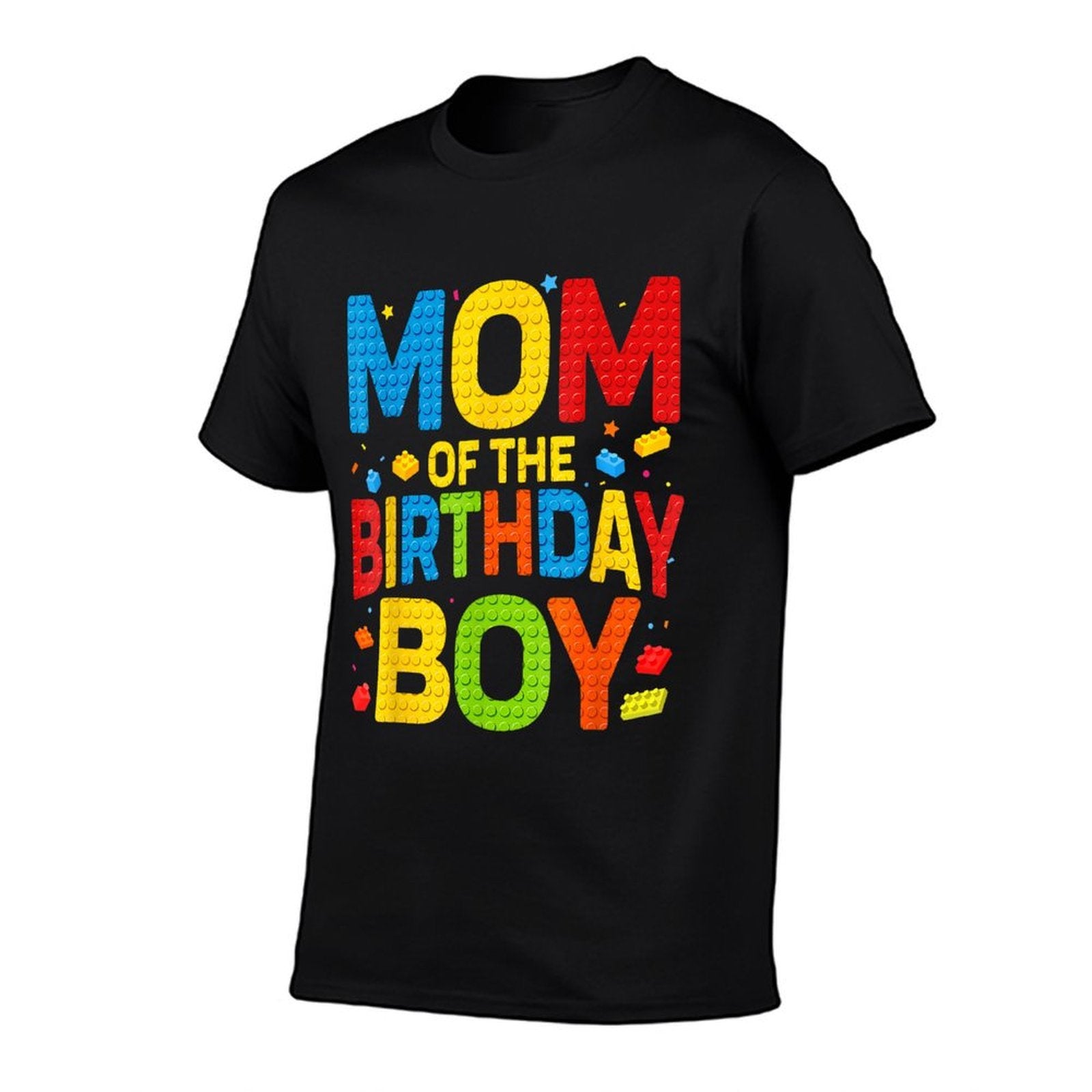Birthday Party Mom Of The Birthday Boy Building Block  Easy-care T-Shirt
