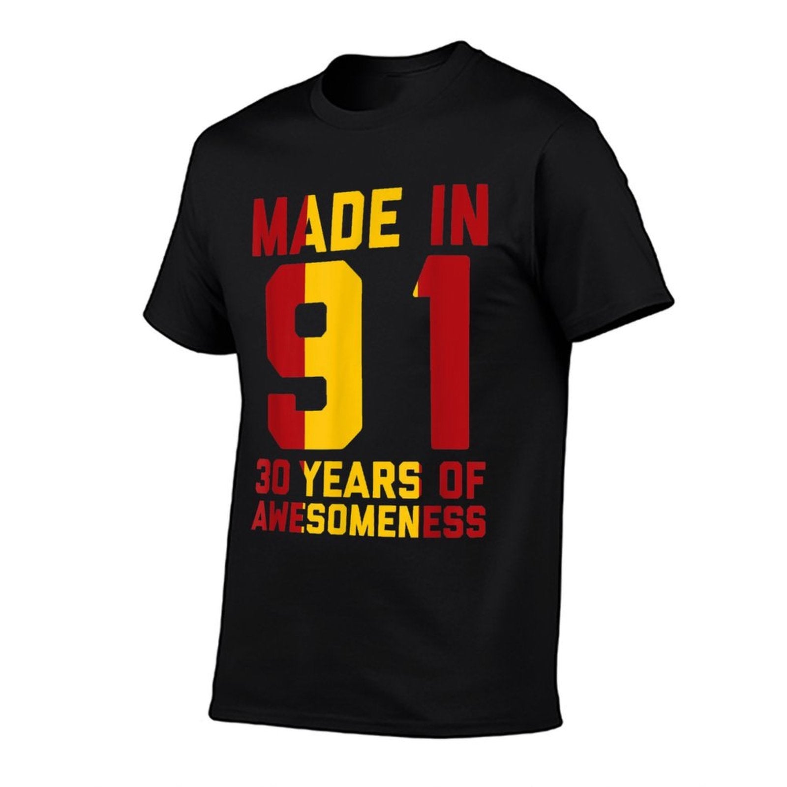 30th Birthday Spanish Gifts Men Women 30 Year Old 1991  Ribbed Collar T-Shirt