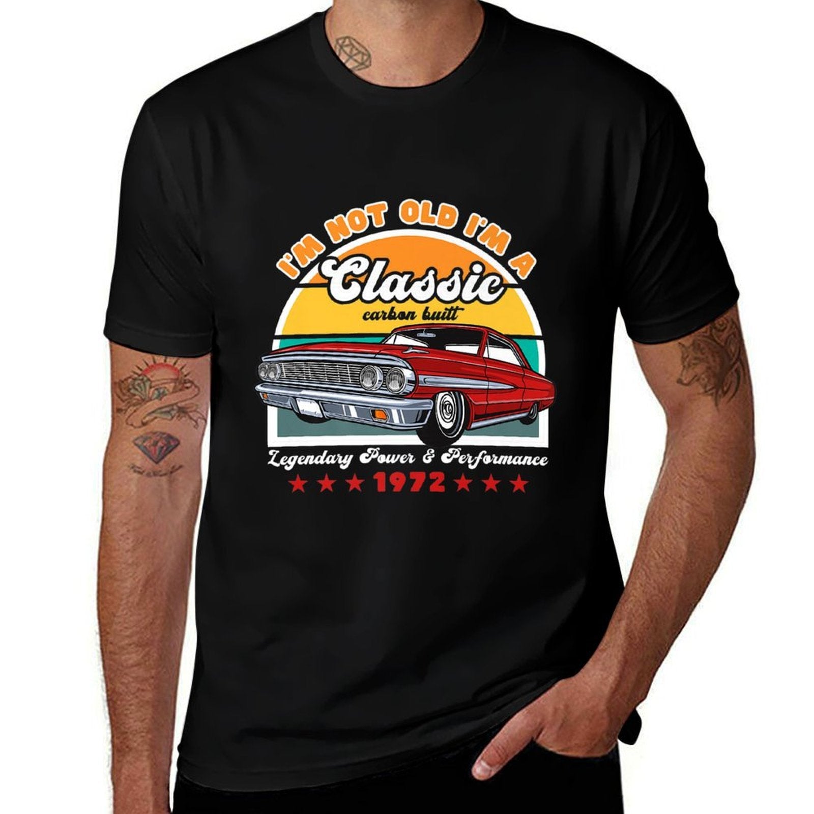 50th Birthday Classic Carbon Builts Vintage Car Premium  Graphic-printed T-Shirt
