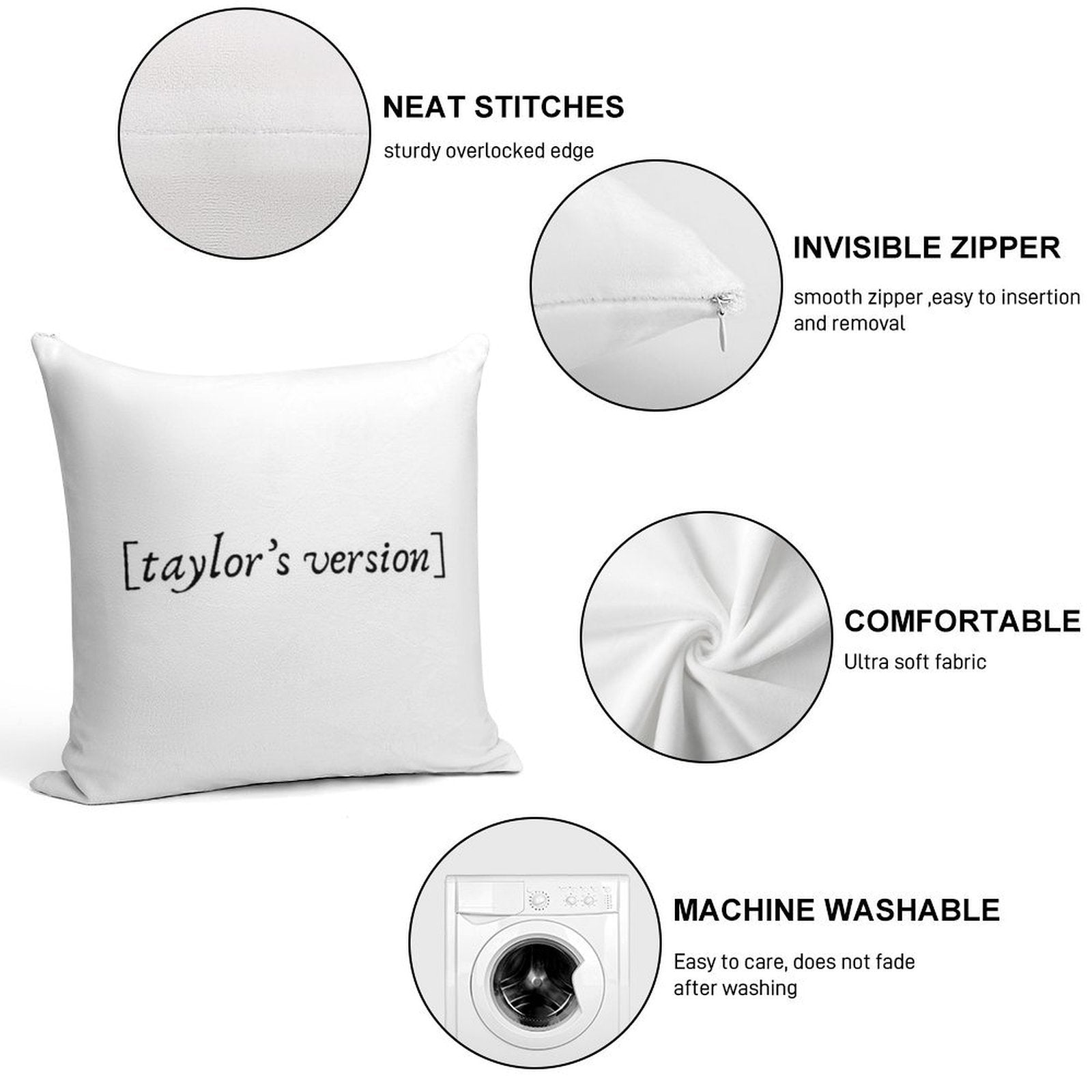 Taylor's Version Soft Skin-Friendly Throw Pillow
