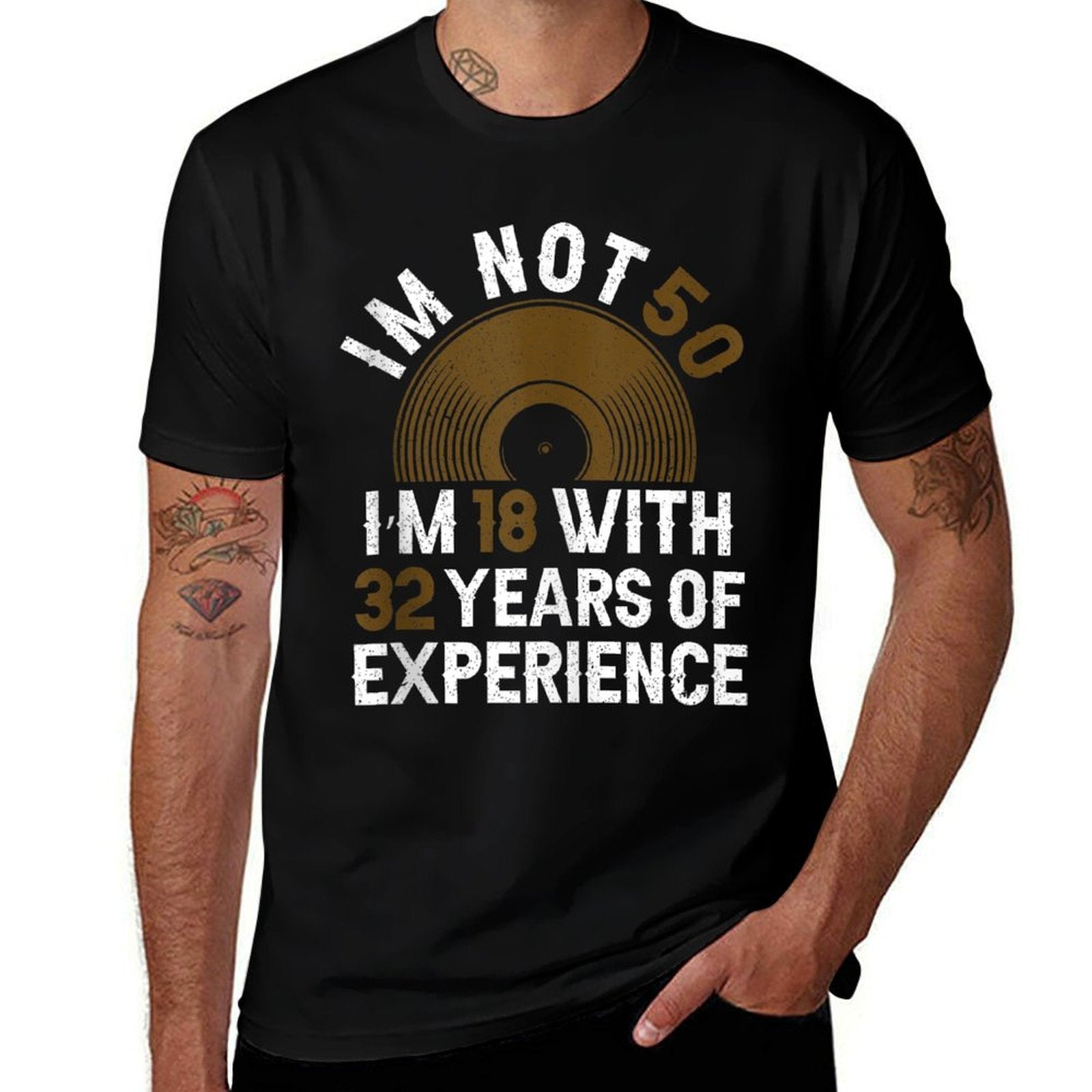Years Of Experience - Funny 50th Birthday 50 Year Old  Oversized Silhouette T-Shirt