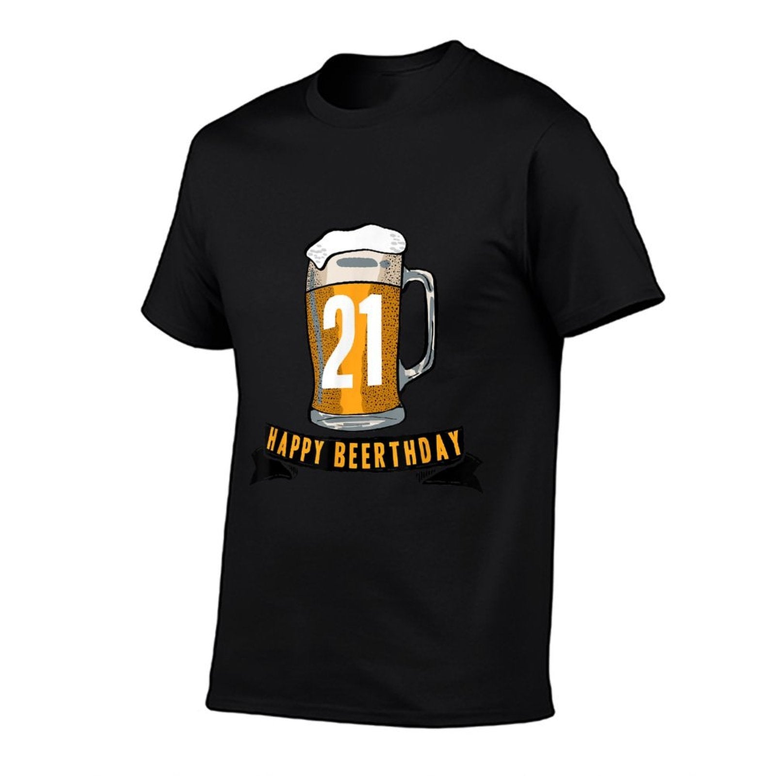 21st Birthday Happy Beerthday Party  Heathered Texture T-Shirt