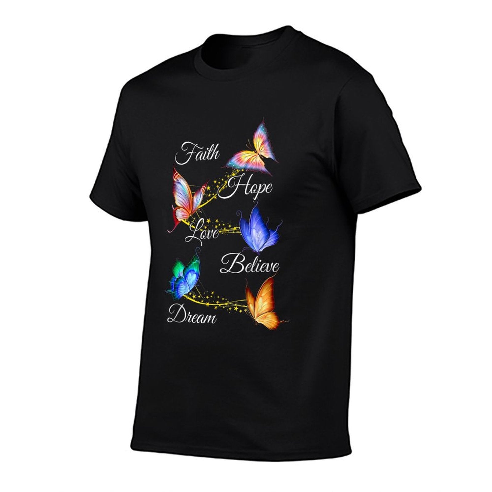 Butterfly Faith Hope Love Believe Dream Christian  Moisture-wicking T-Shirt
