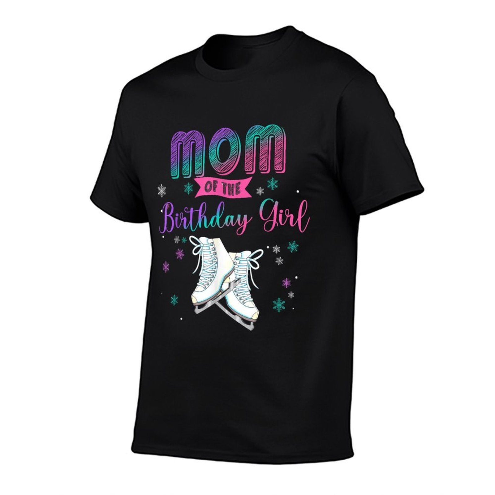 Ice Skating Mom Of The Birthday Girl Family Matching  Oversized Silhouette T-Shirt