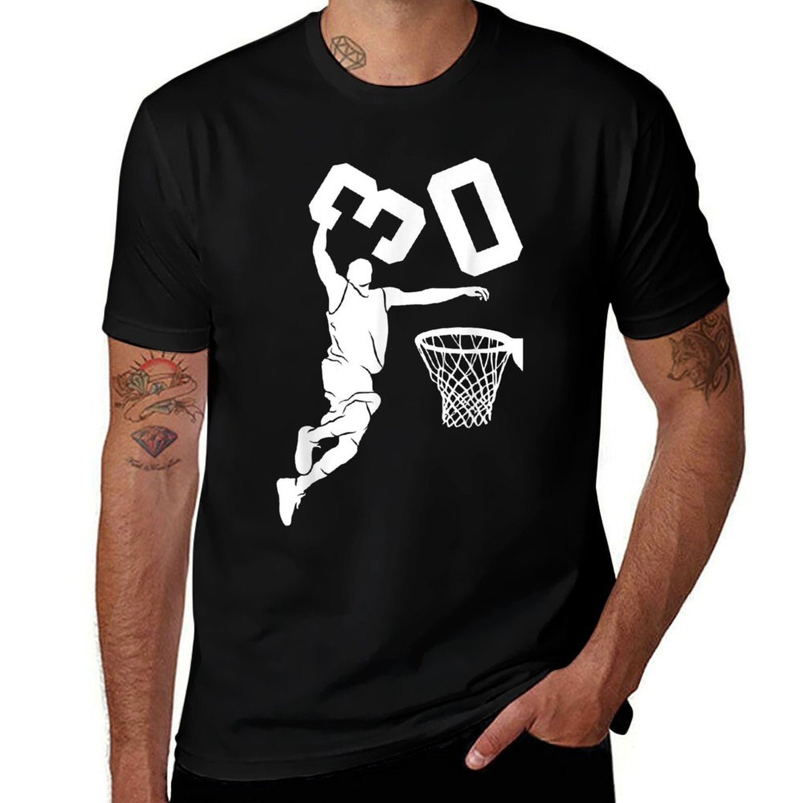 30 YEARS BASKETBALL 30TH BIRTHDAY  High-quality Stitching T-Shirt