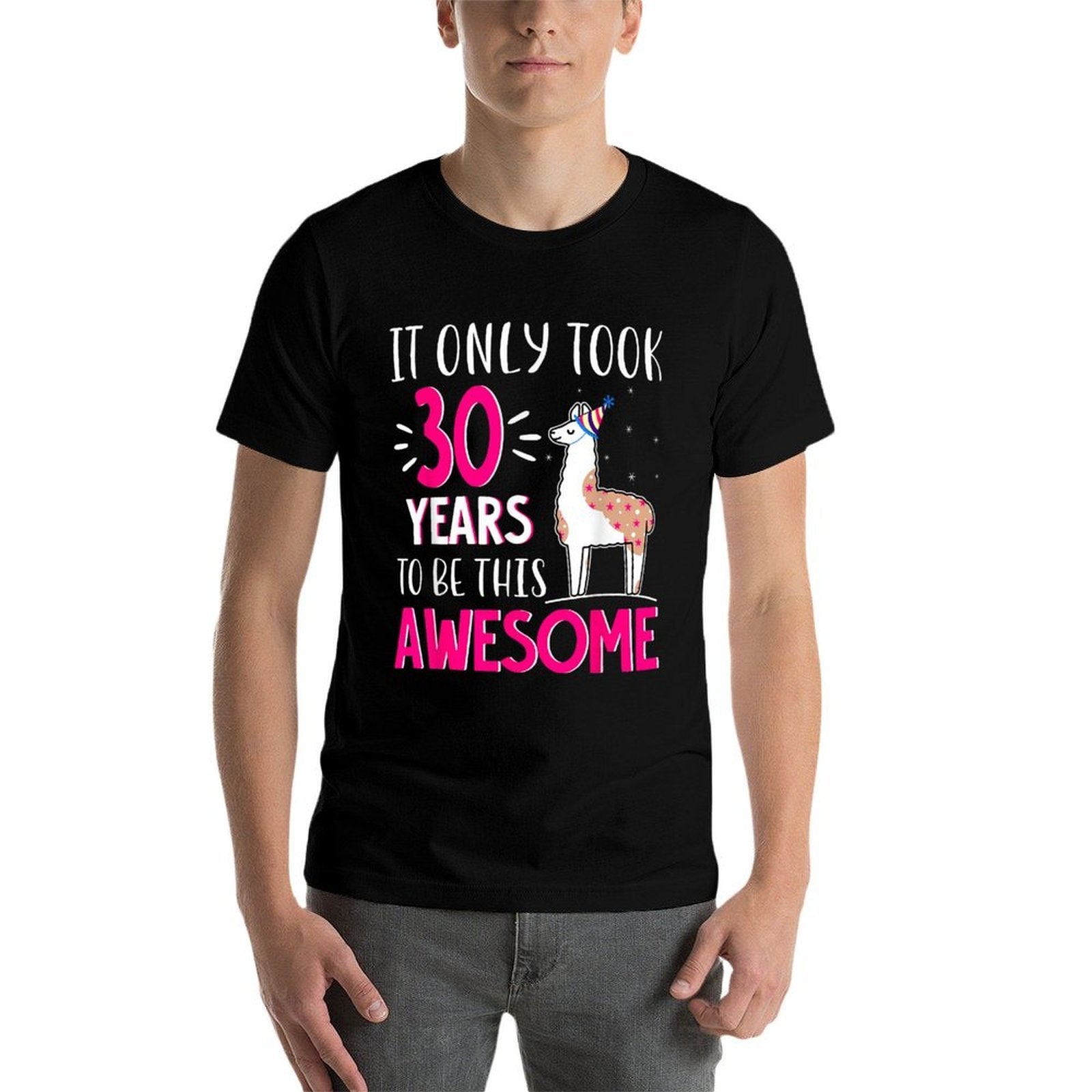 30th Birthday Llama T Awesome Gifts  Eco-friendly Material T-Shirt
