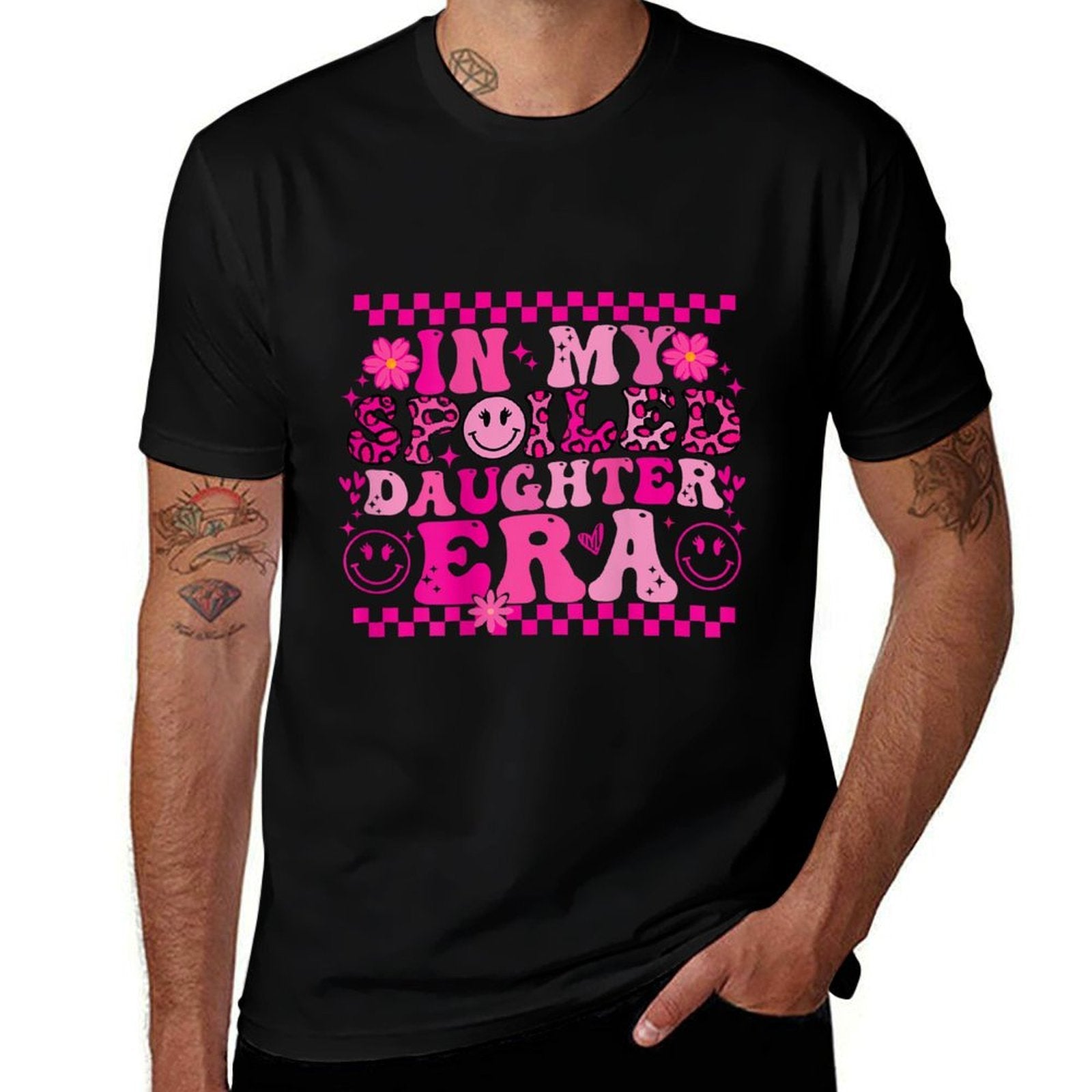 In My Spoiled Daughter Era Birthday Daughter  Rolled Sleeves T-Shirt