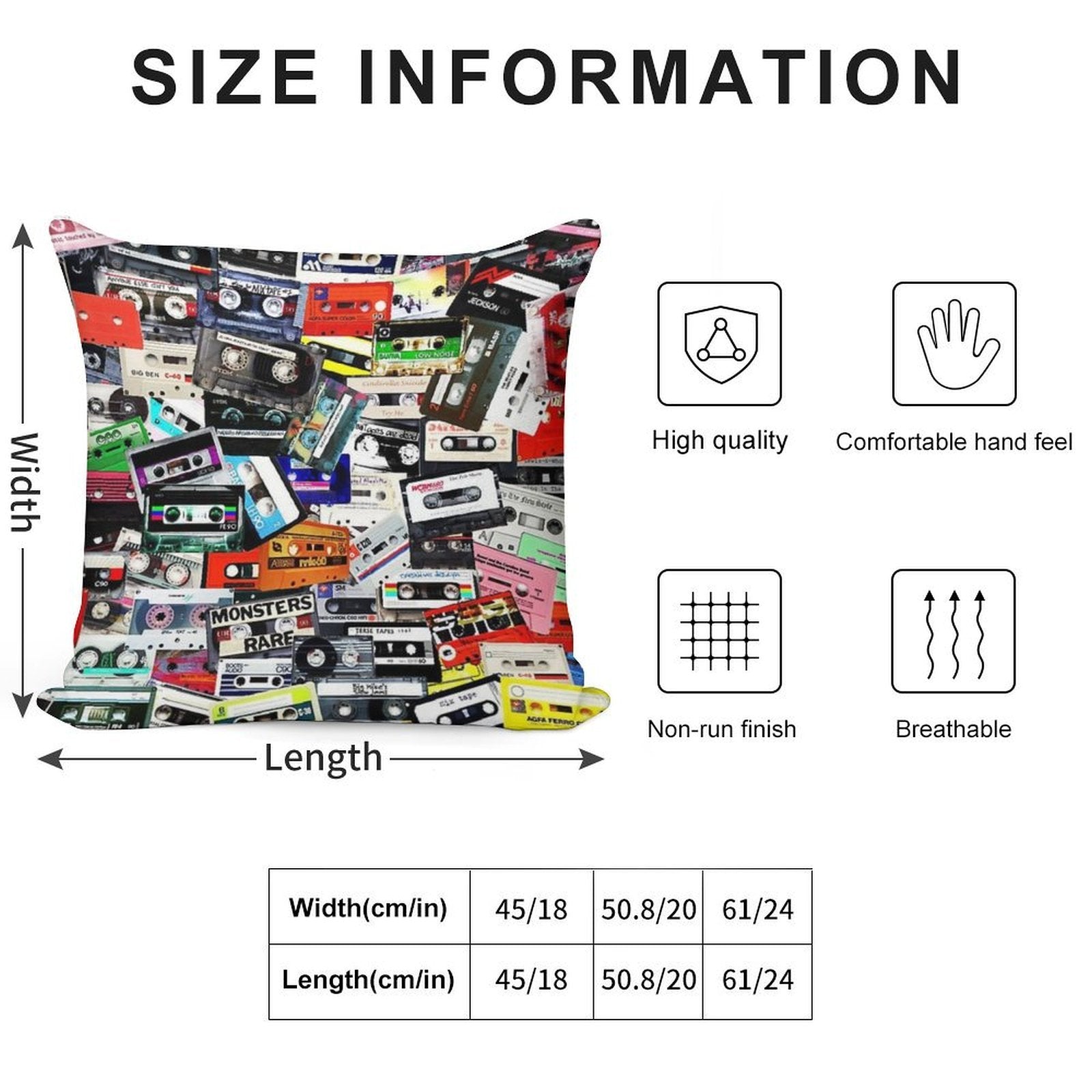 Cassette Tape Soft Ultra-Soft Texture Throw Pillow