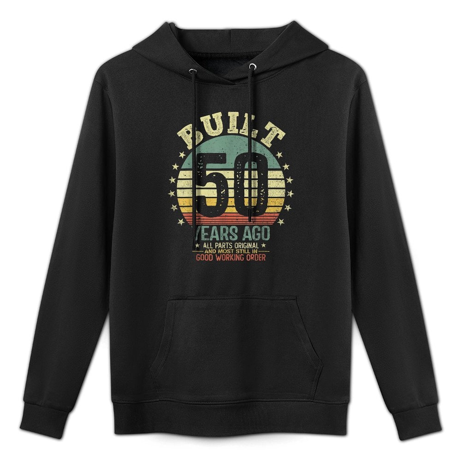 Built 50 Years Ago All Parts Original Funny 50th Birthday Medium-Weight Fabric Hoodie