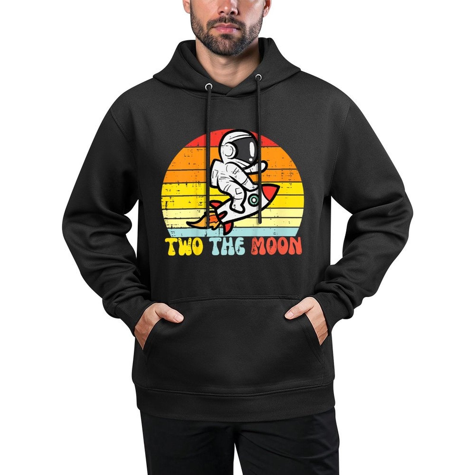 2nd Birthday Astronaut Two The Moon Girls Boys Toddler Kids Adjustable Hood Hoodie