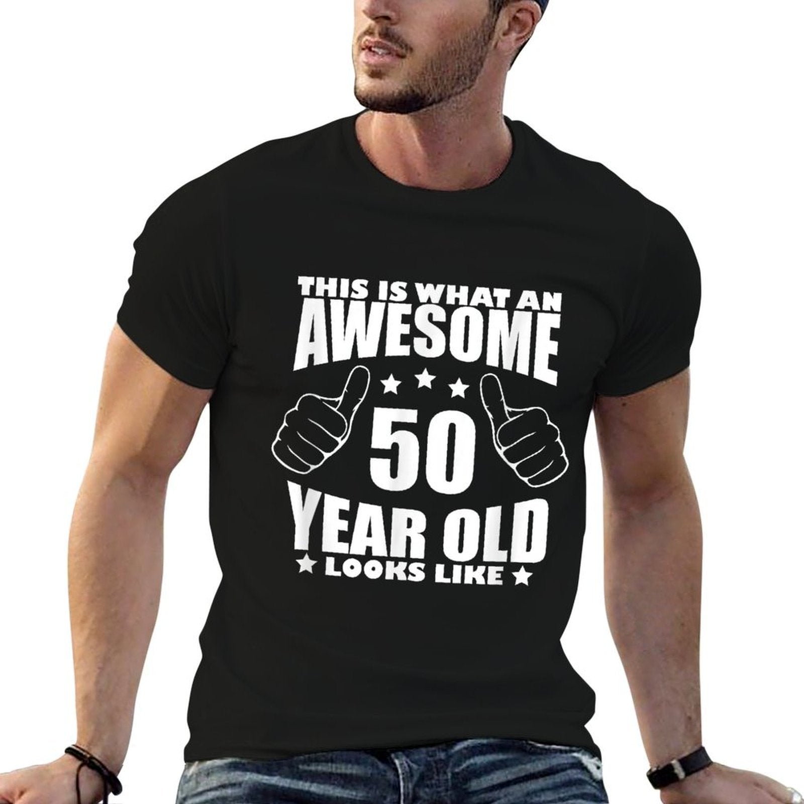 50th Birthday Awesome Gift for Her Age 50 Year Old Mom 1971  Fade-proof Color T-Shirt