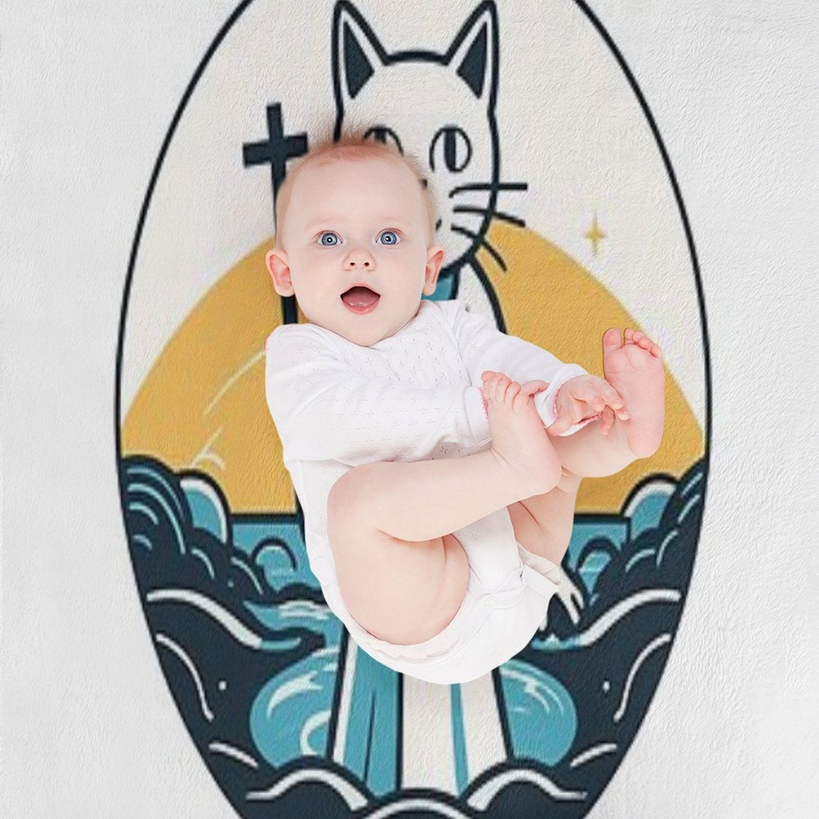 Jesus Kitten, Jesus Is Savior Cat Quick-dry Throw Blanket