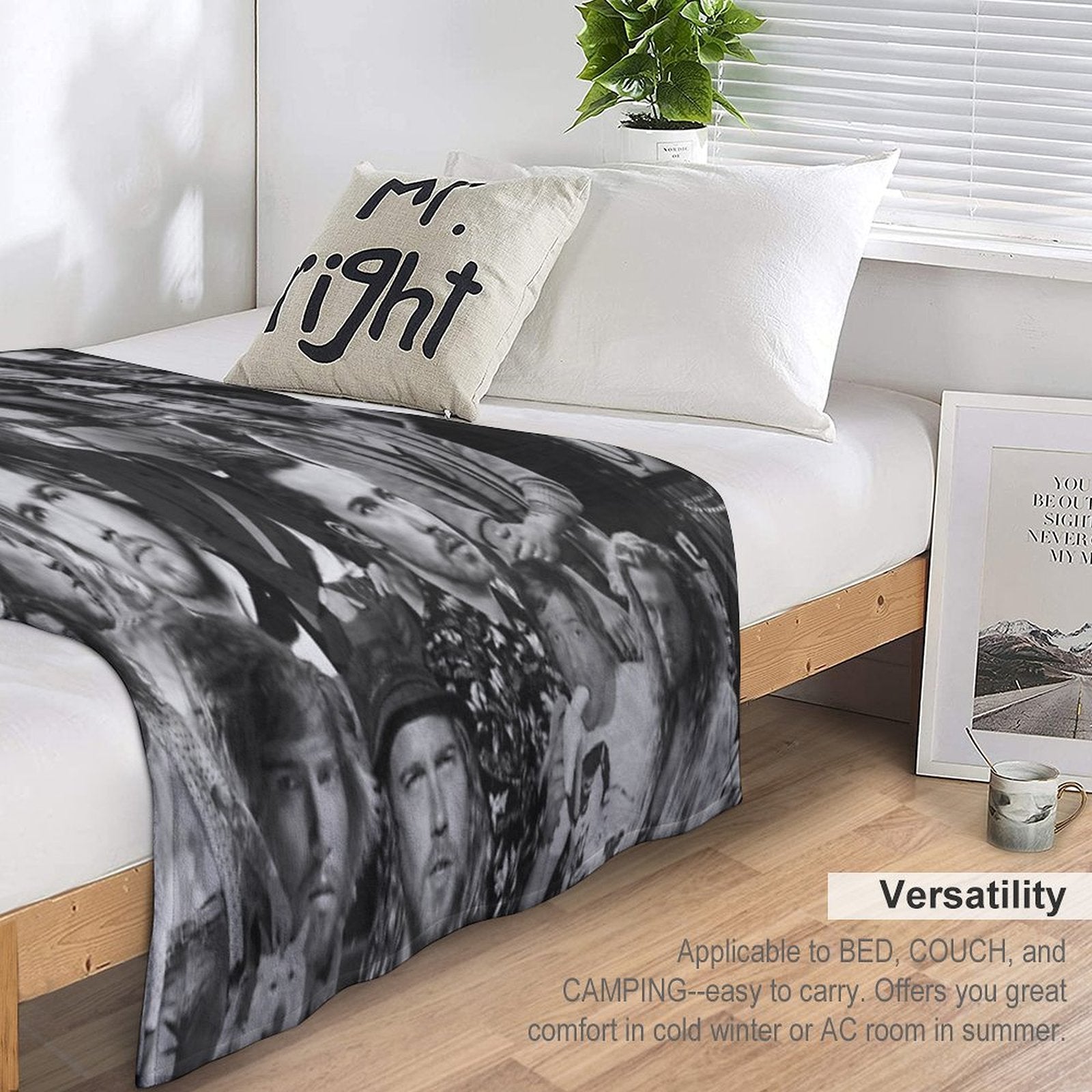 Julien Doré French Singer Abstract Collage - Black And White Version Compact Throw Blanket