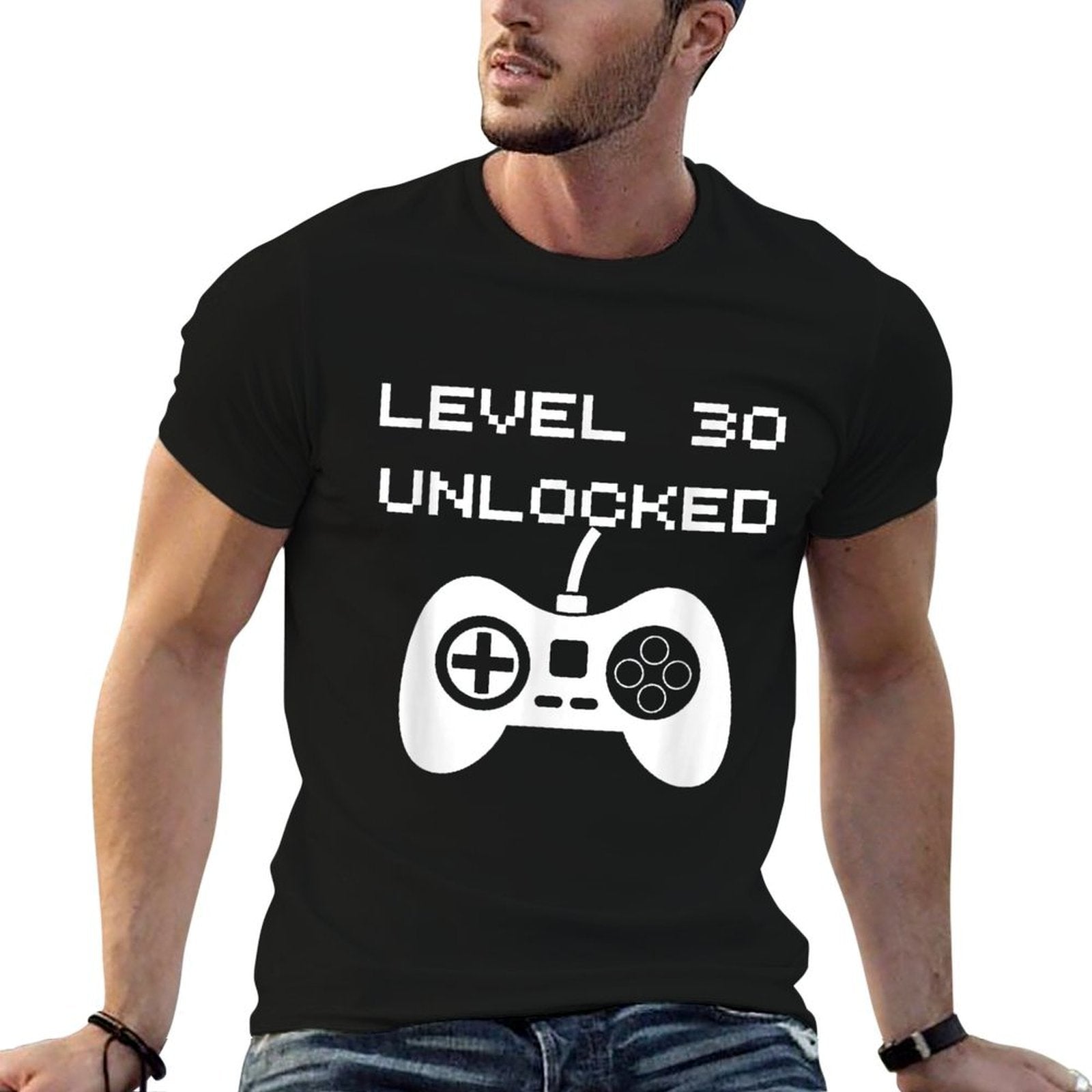 Level 30 Unlocked Gaming - 30th Birthday Gift  Cotton T-Shirt