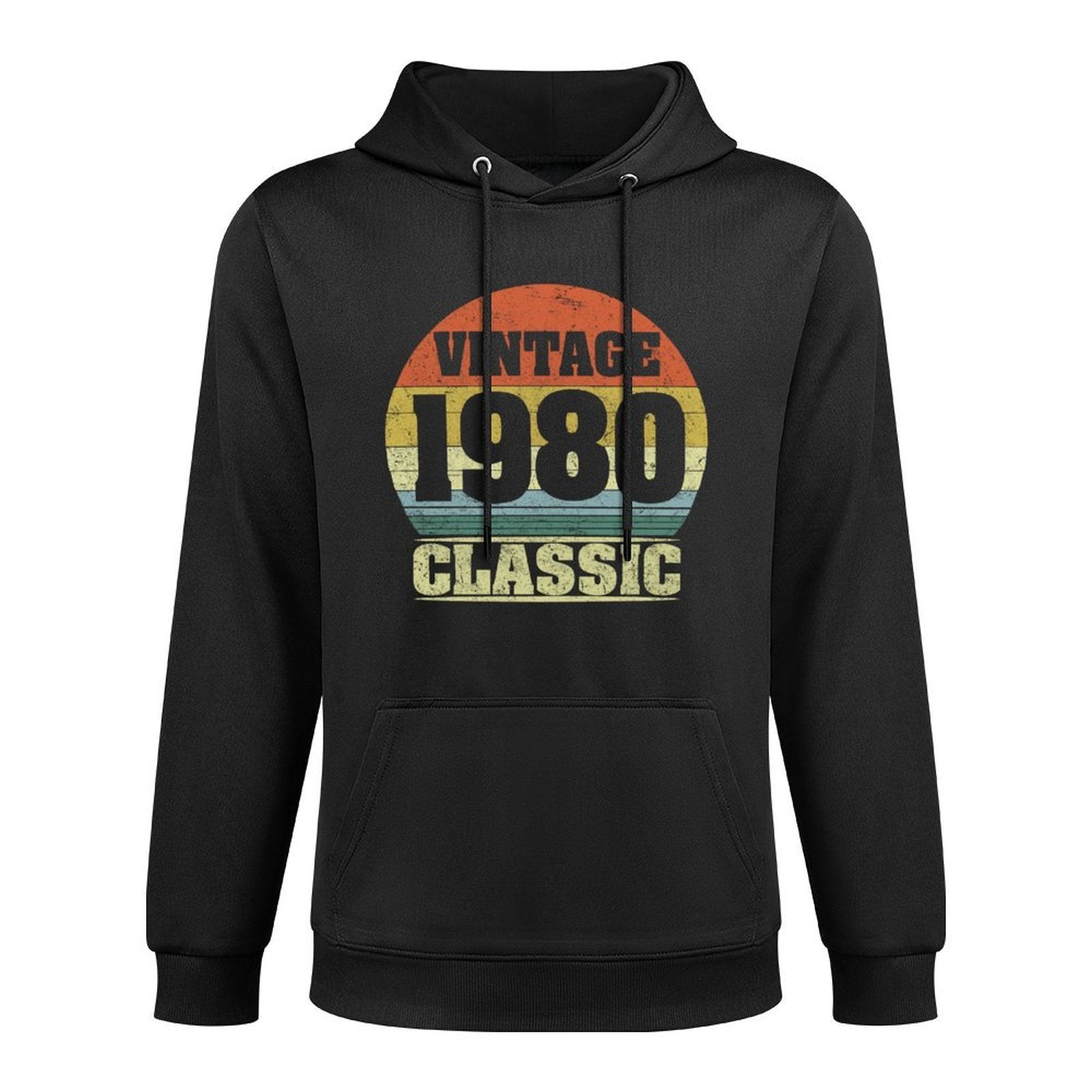 1980 40th Birthday Gift Vintage Retro Men Women 40 Years Old Medium-Weight Fabric Hoodie