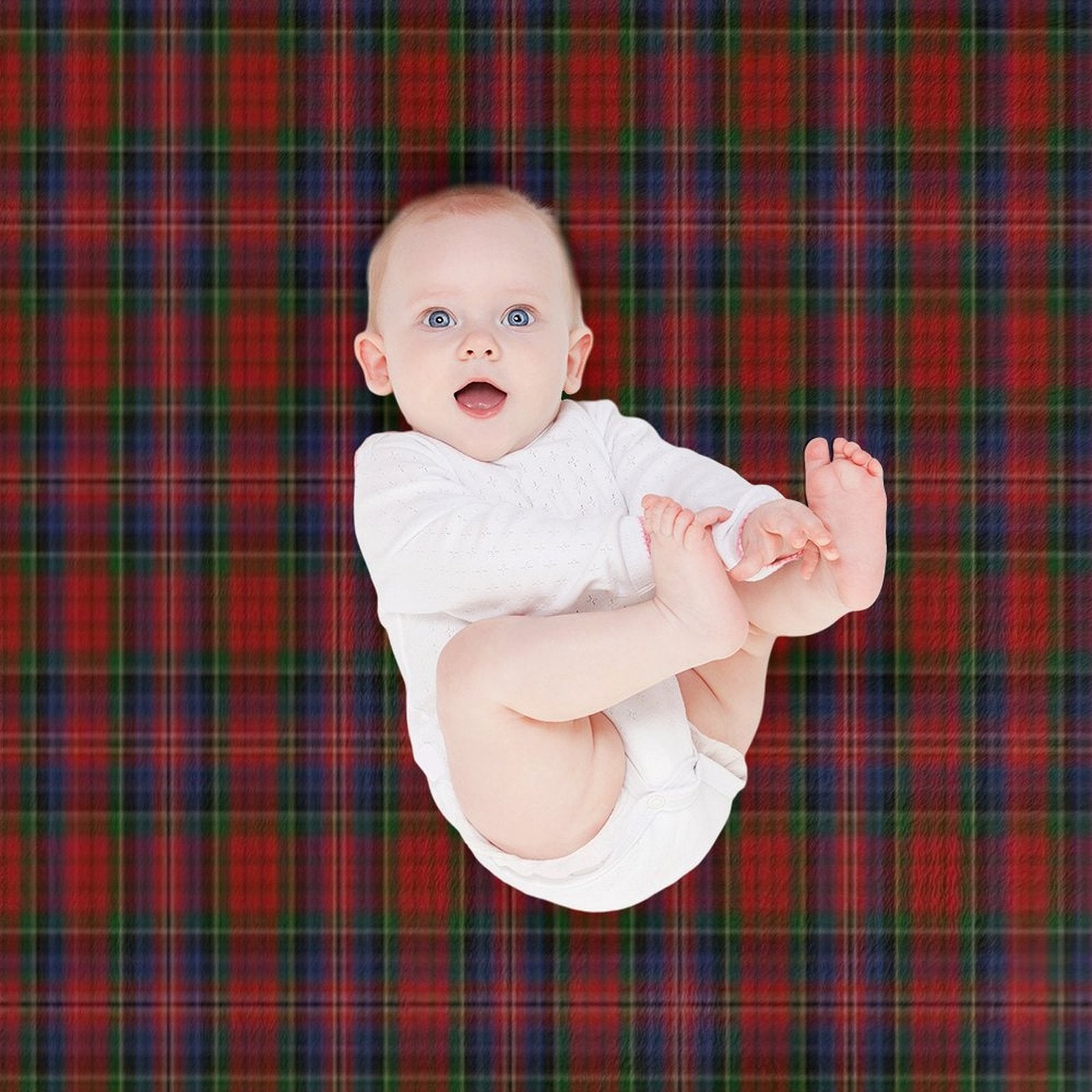 MacPherson Clan Tartan Easy Care Throw Blanket