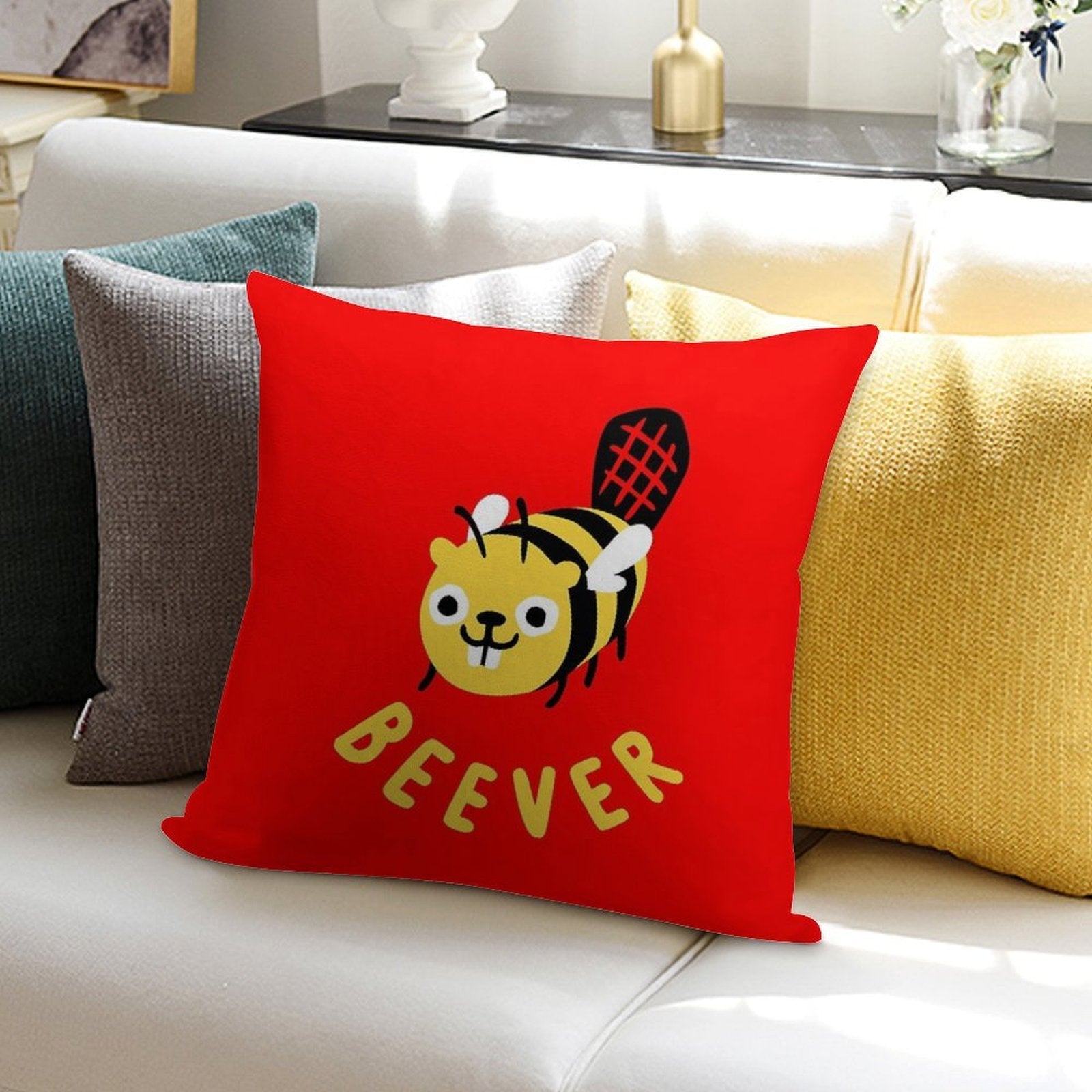Beever Soft Home Decor Throw Pillow