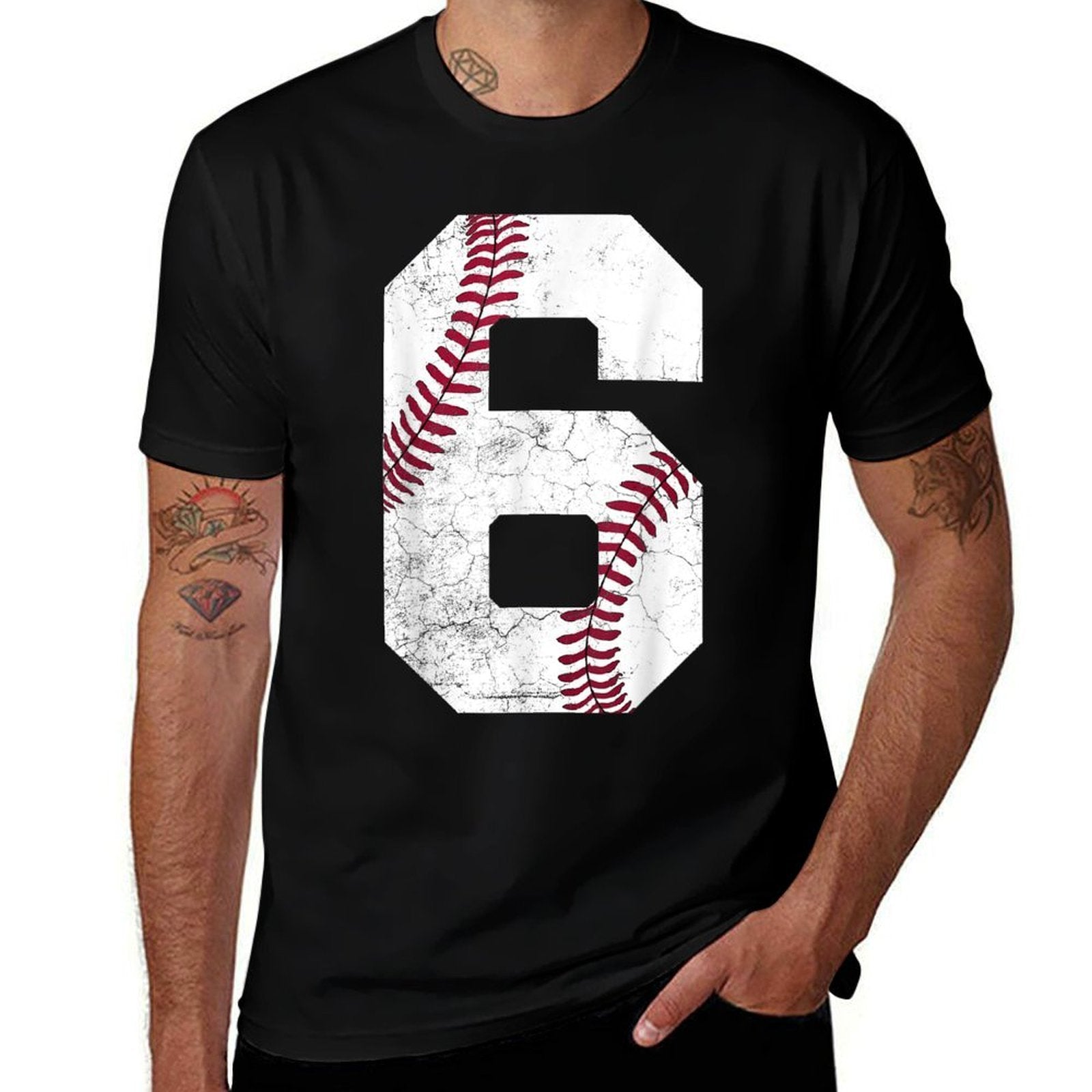 2019 6th Birthday Baseball Boys Kids Six 6 Sixth Gift  Eco-friendly Material T-Shirt