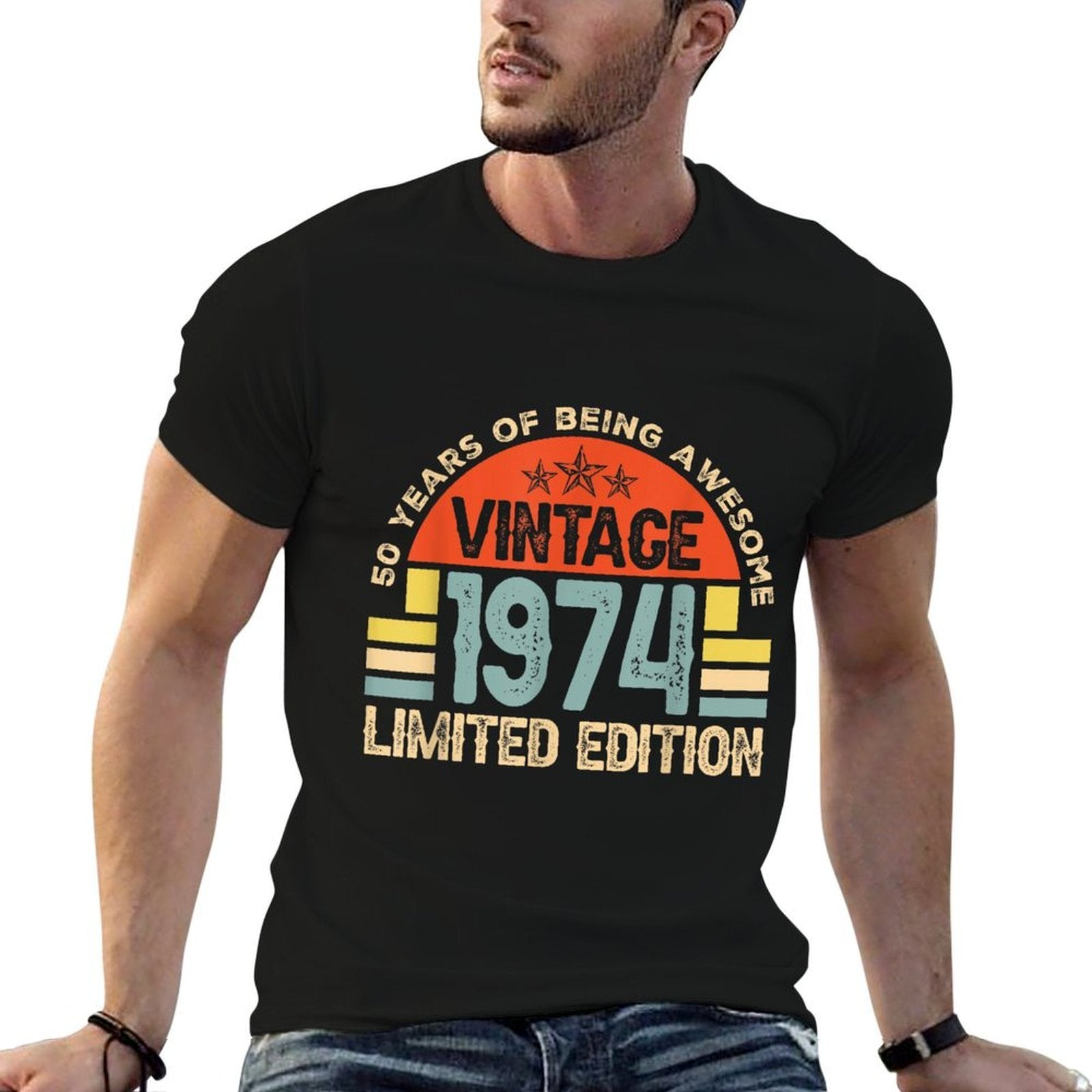 50 Year Old Gifts Vintage 1974 Limited Edition 50th Birthday  Polyester Blend T-Shirt