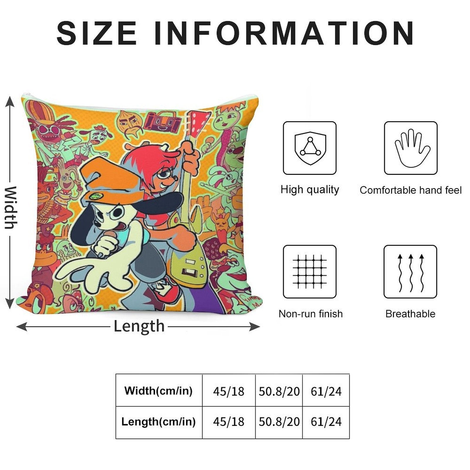 PARAPPA And Lammy Soft Multiple Sizes Throw Pillow