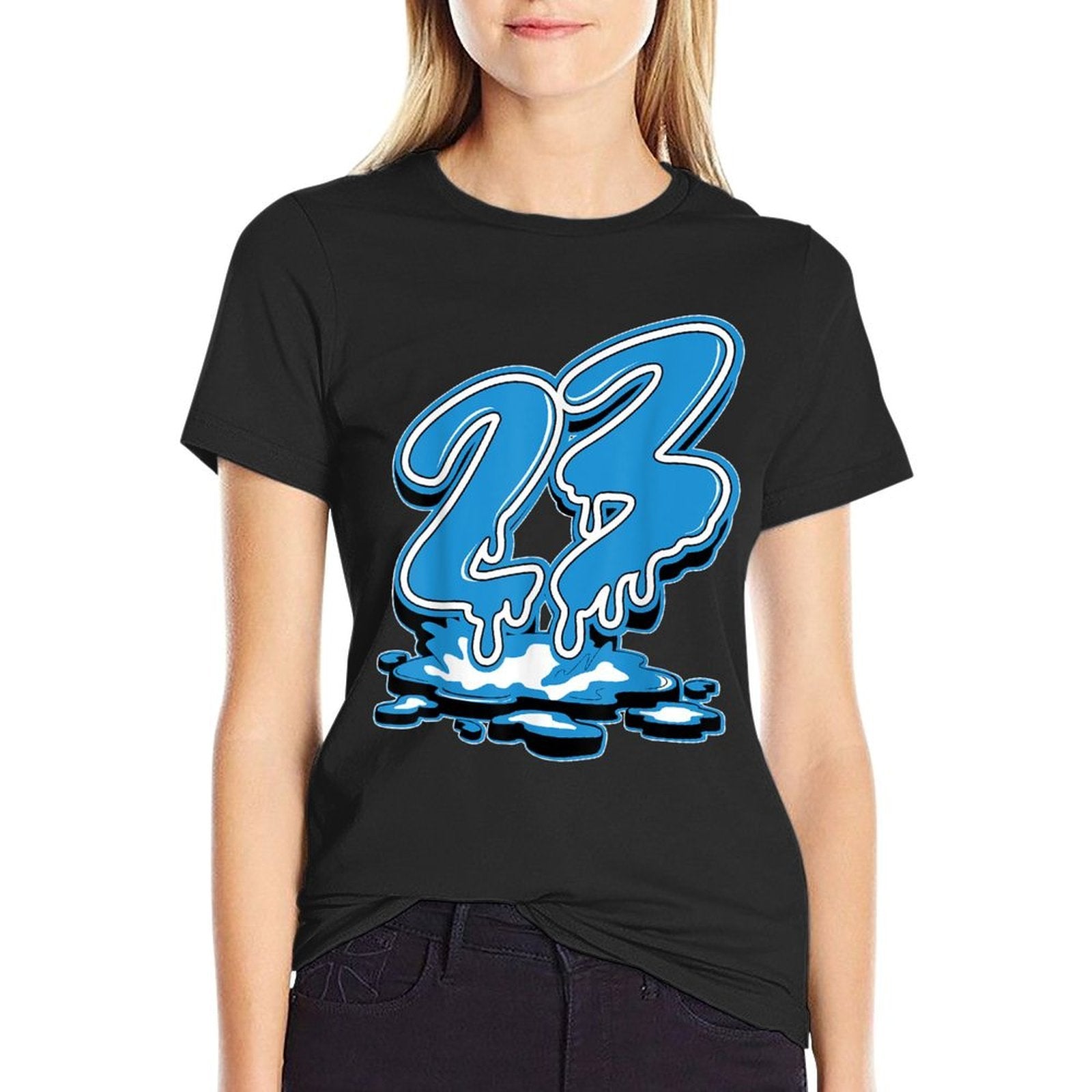 23 Drip Powder Blue 9s Matching For Men Women  Odor-resistant T-Shirt