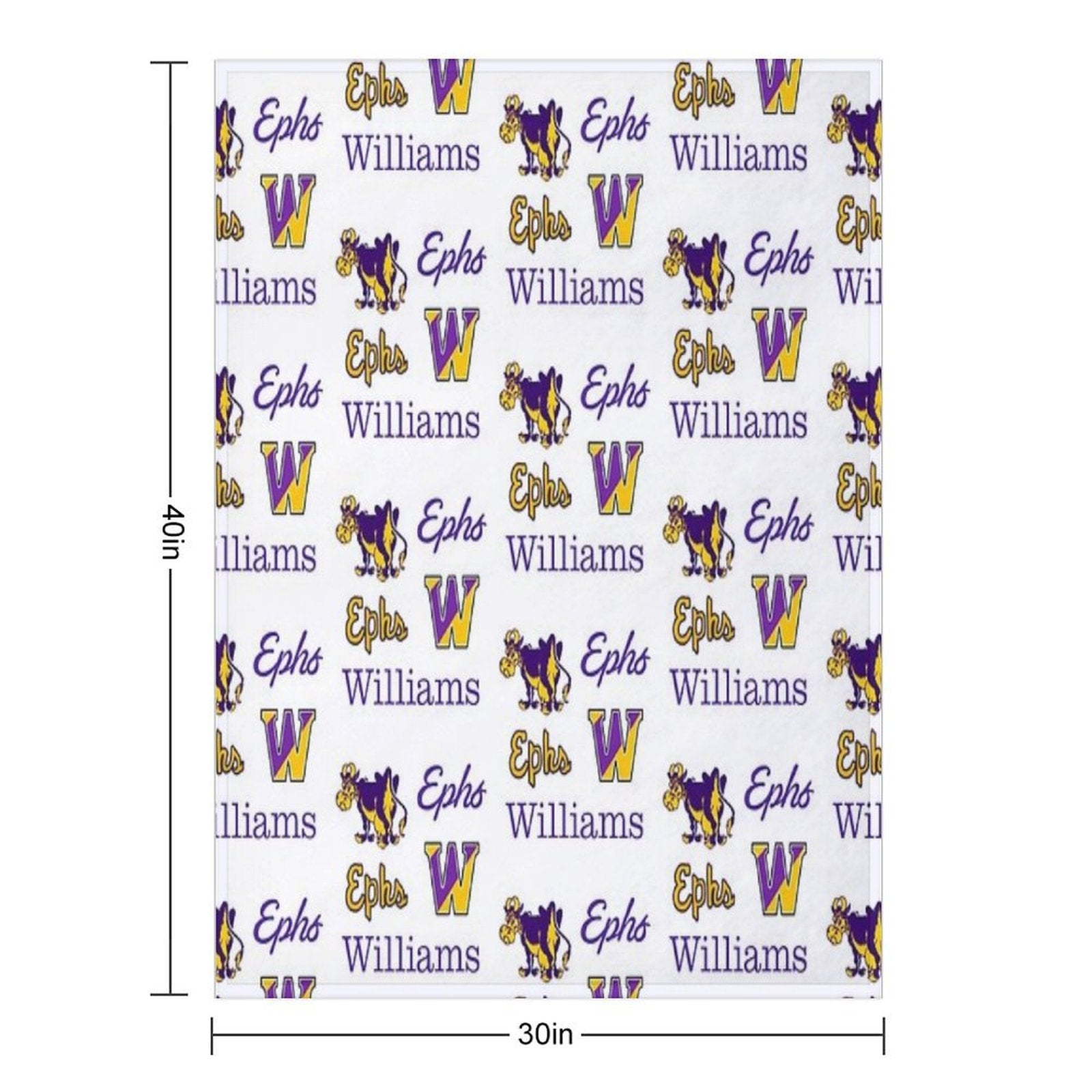 Williams College Logo Pack Eco-conscious Throw Blanket