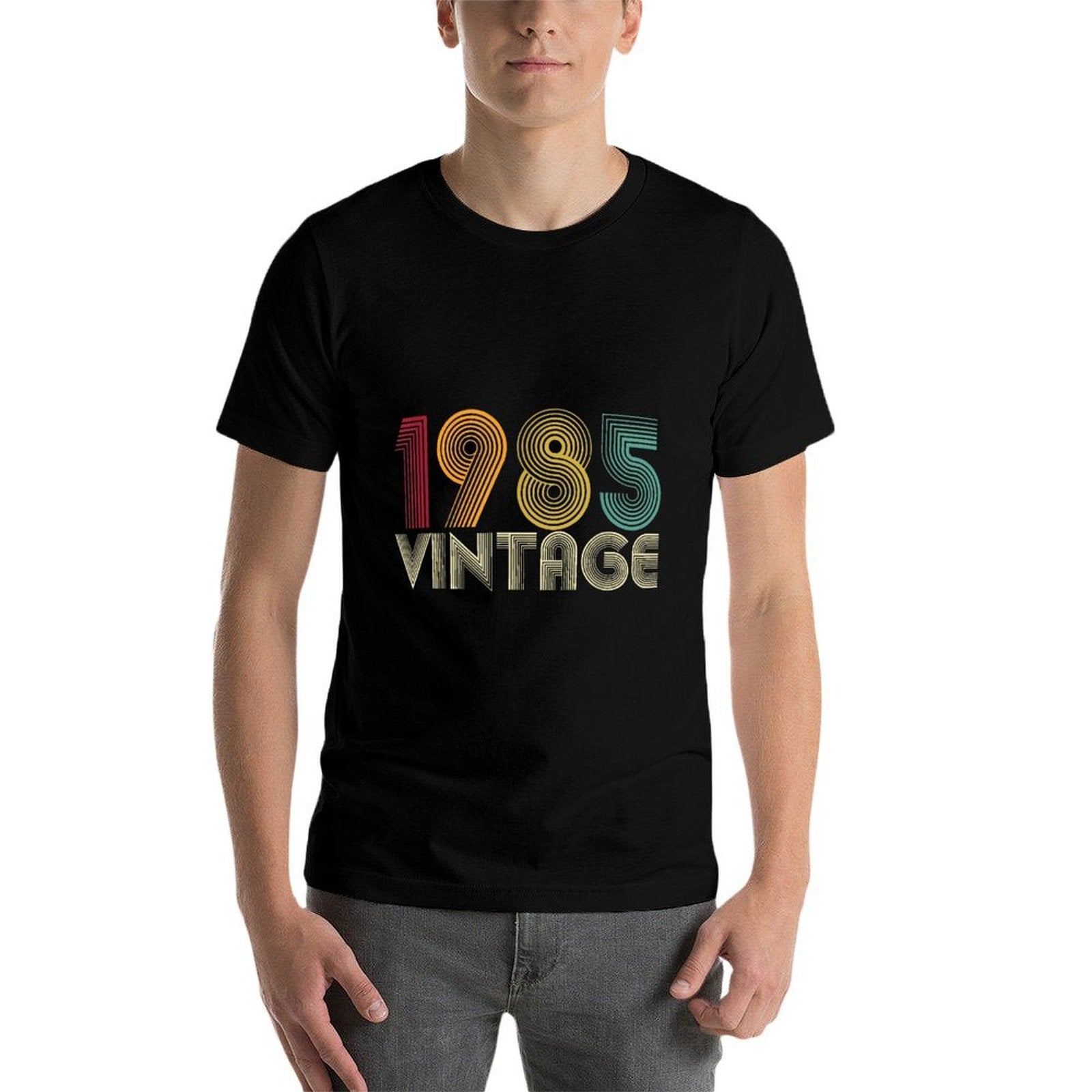 40th Birthday Gift 40 Years Old Men Women Retro Vintage 1985  Cotton T-Shirt