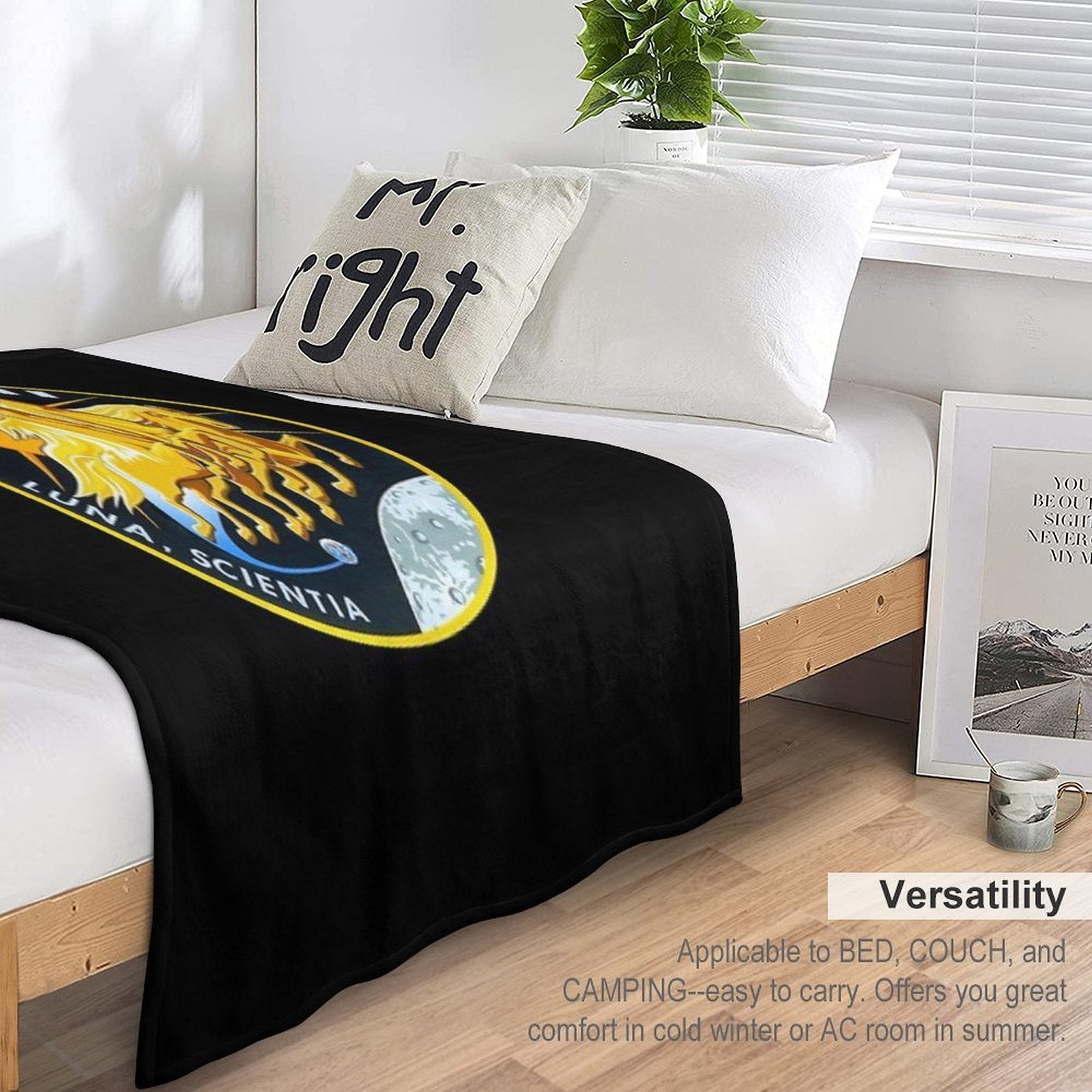 Apollo 13 Mission Patch Plush Throw Blanket
