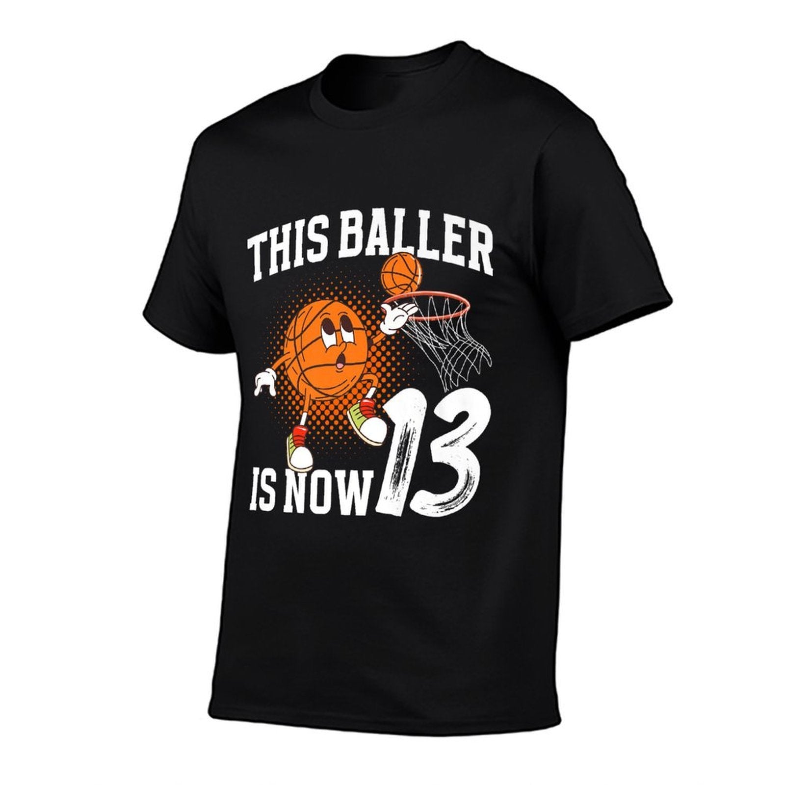 13th Basketball Birthday Thirteen Year Old Basketball Player Premium  Tagless Design T-Shirt