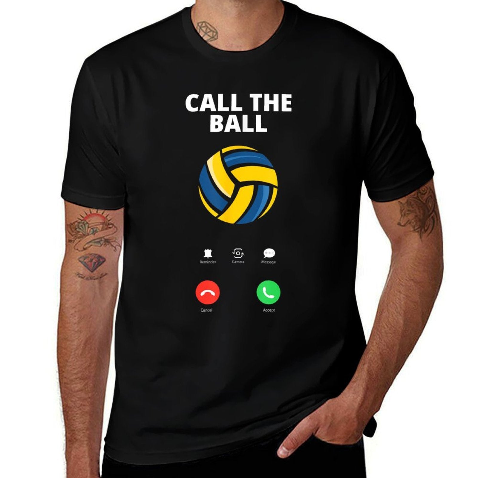 Call The Ball Funny Volleyball Slim-fit Cut T-Shirt