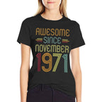 50th Birthday Awesome Since November 1971 50 Years Old  Classic T-Shirt