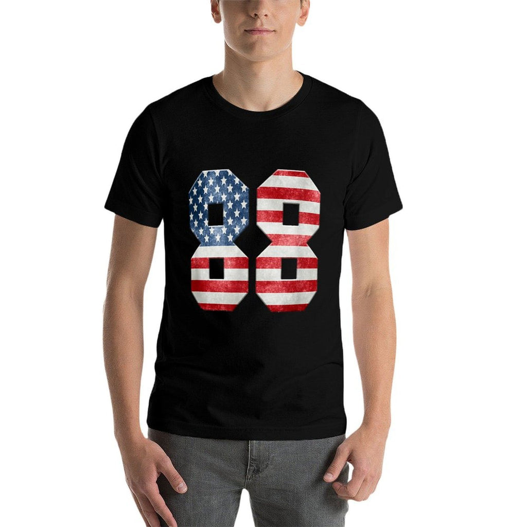 88 Baseball Number 88 Vintage With American USA Retro  Vintage-inspired T-Shirt