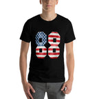 88 Baseball Number 88 Vintage With American USA Retro  Vintage-inspired T-Shirt