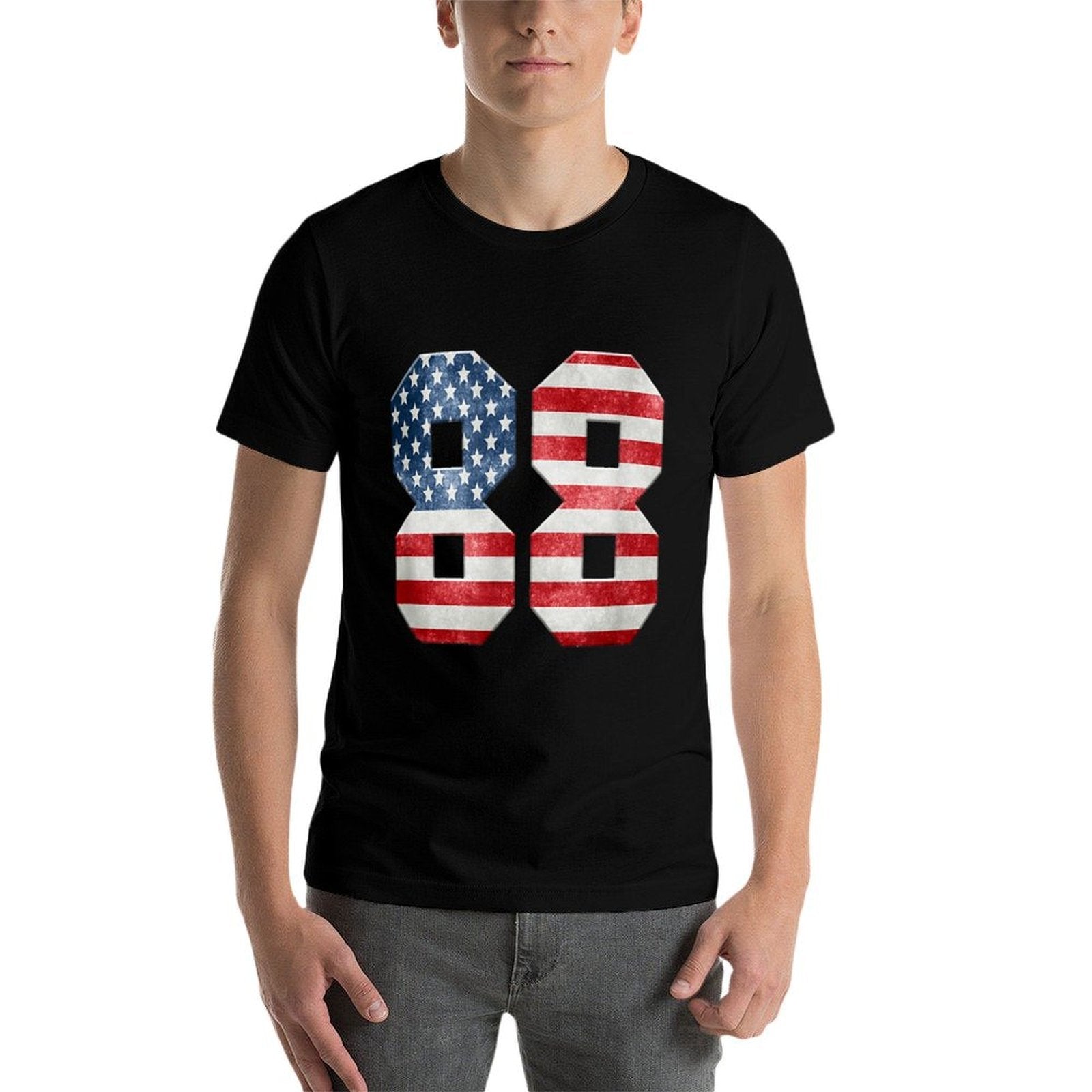 88 Baseball Number 88 Vintage With American USA Retro  Vintage-inspired T-Shirt