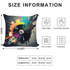 Color Explosion Vinyl Soft Style Accent Throw Pillow