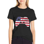 4th Of July T Video Game Gamer Kids Boys Men USA  Trendy Pattern T-Shirt