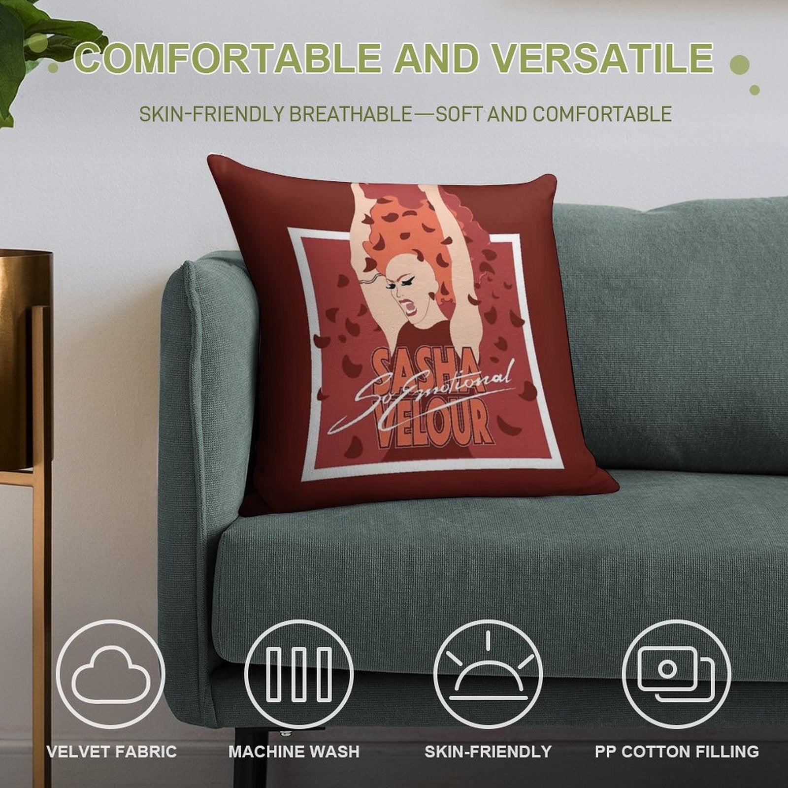 So Emotional by Sasha Soft Bedroom Essential Throw Pillow