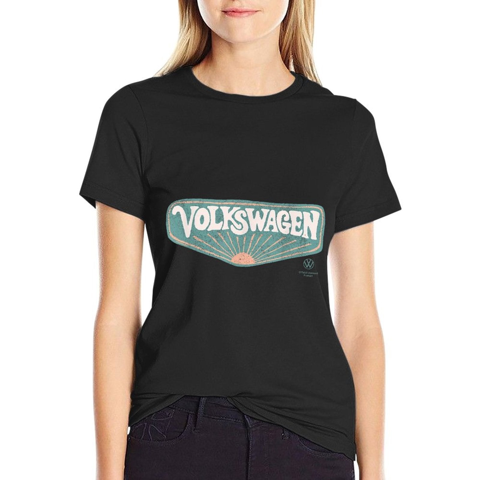 Volkswagen Retro 70s Sunset Logo Father's Day  Durable T-Shirt