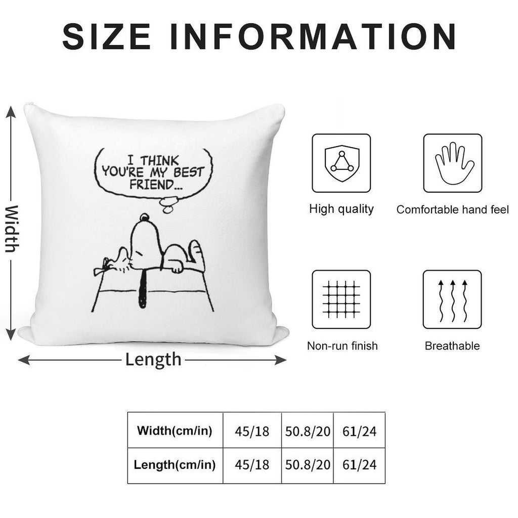 Snoopy X Woodstock X Fall Out Boy The Kids Aren't Alright Soft Easy Maintenance Throw Pillow