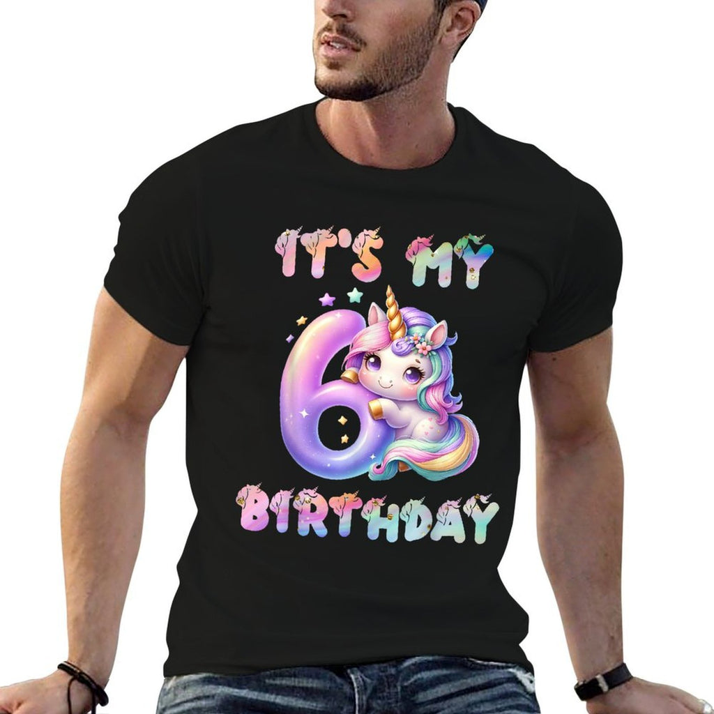 6 Year Old Unicorn Gifts For Girls 6th Birthday Girl Party  Versatile T-Shirt