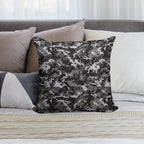 Black And Gray Digital Military Camouflage Soft Easy Maintenance Throw Pillow